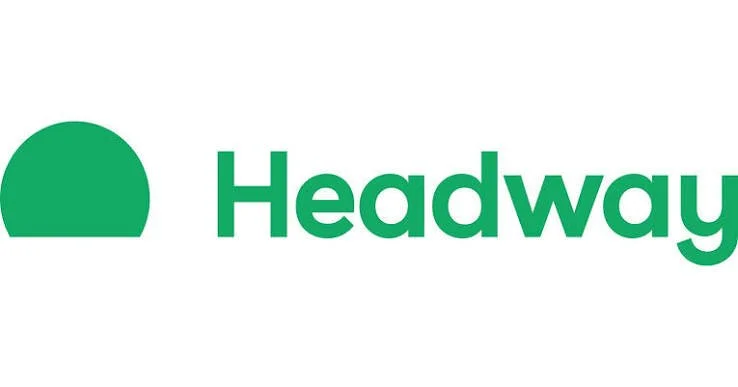 Logo with a green semicircle and the word 'Headway' in green text.