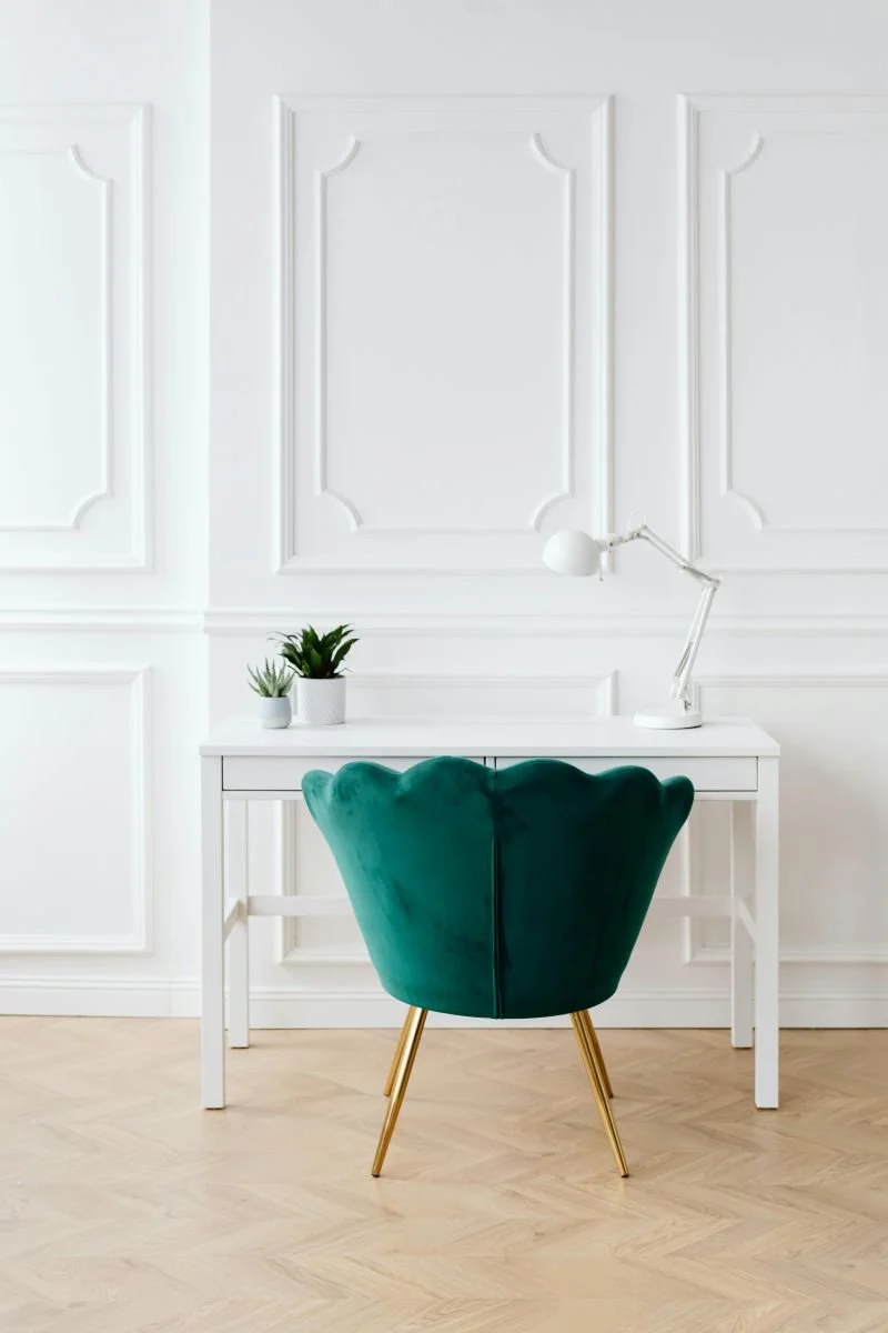 Timber moulding on wall