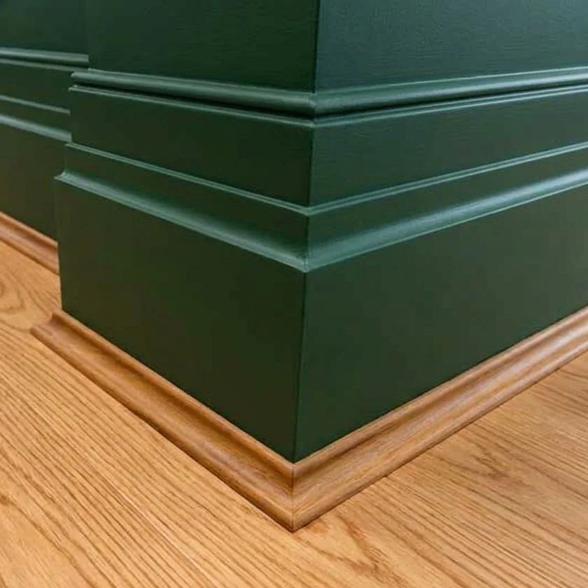 wooden scotia on timber floor