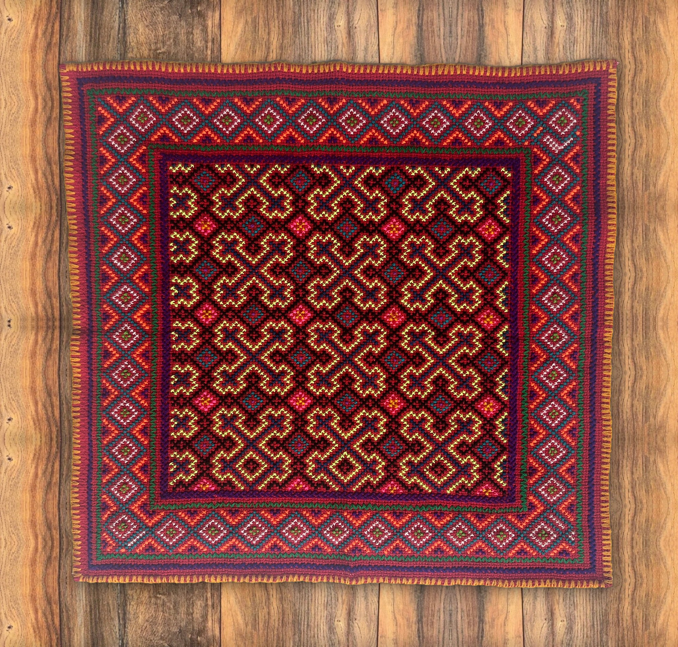 Crimson Diamond Weave