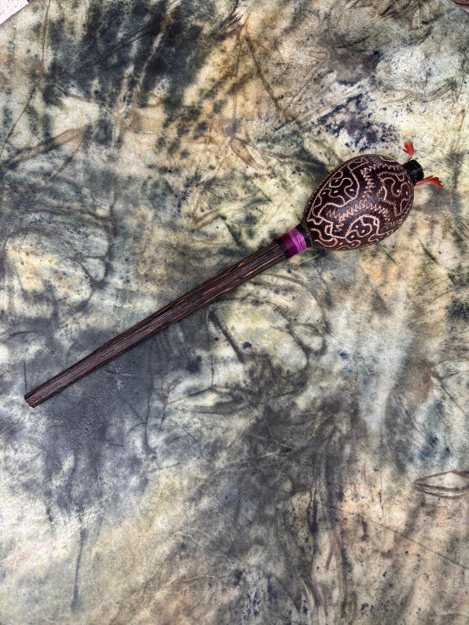 Shipibo Rattle Shaker – Purple String III