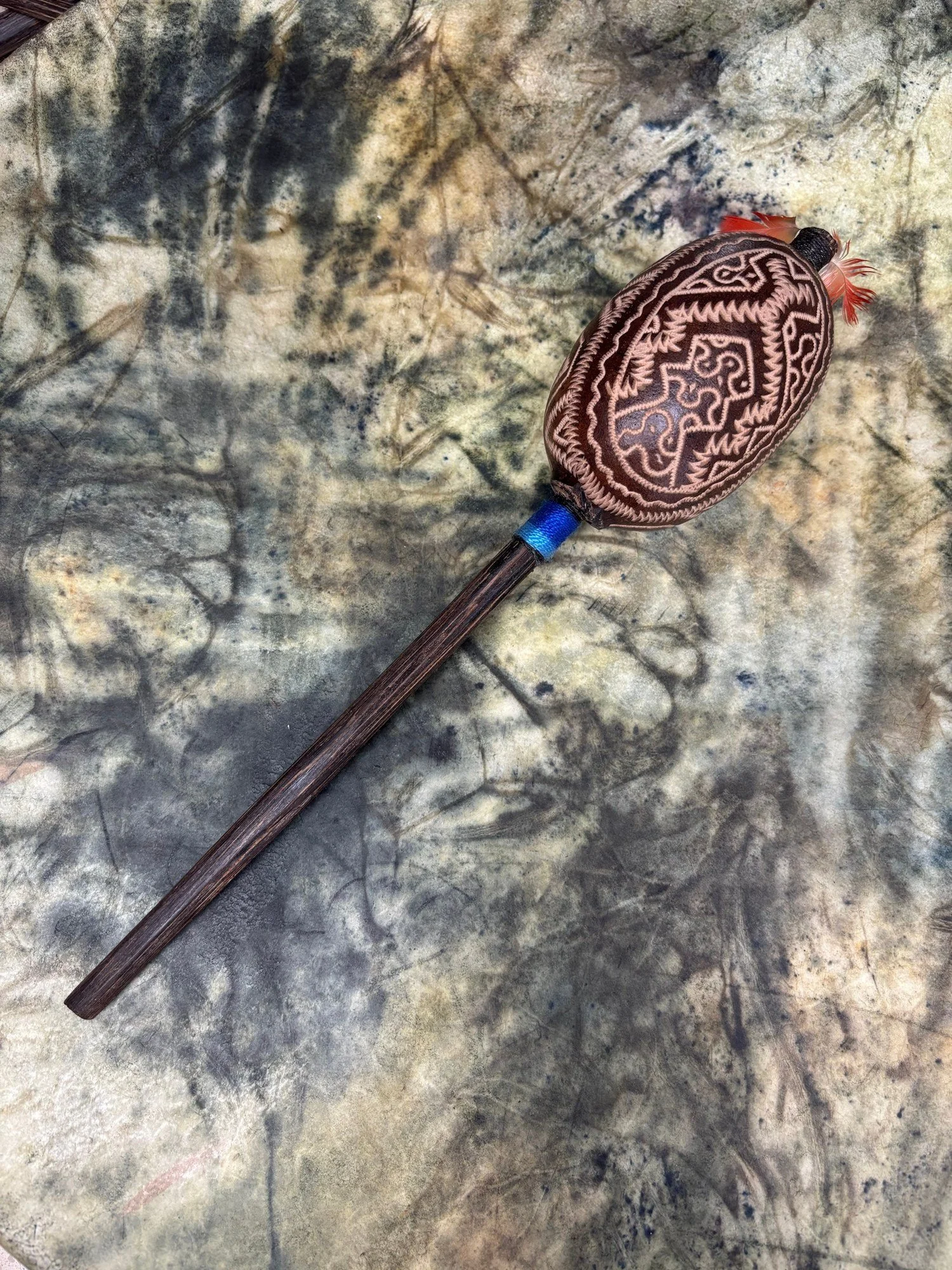 Shipibo Rattle Shaker – Royal Blue String