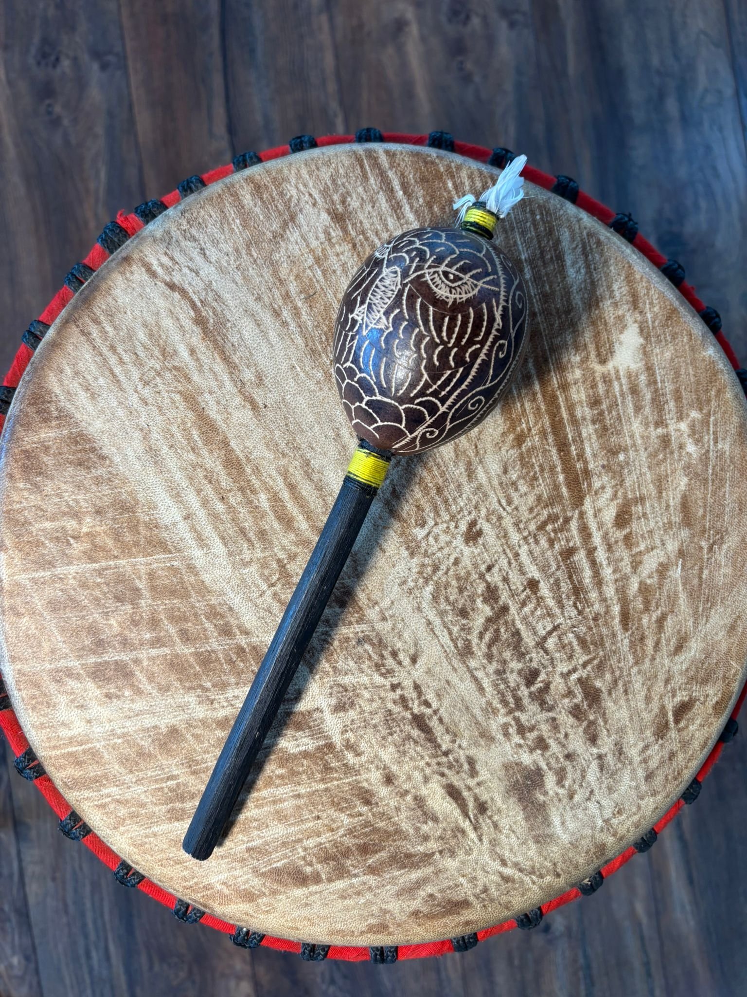 Shipibo Rattle Shaker - Yellow String