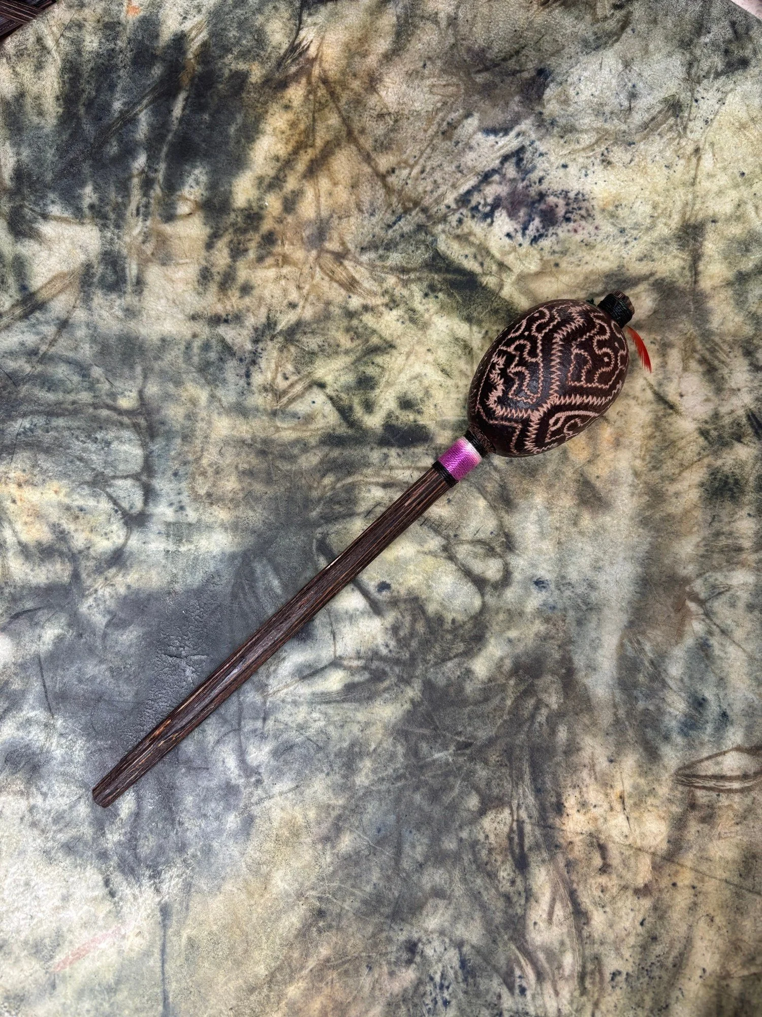 Shipibo Rattle Shaker – Lilac String