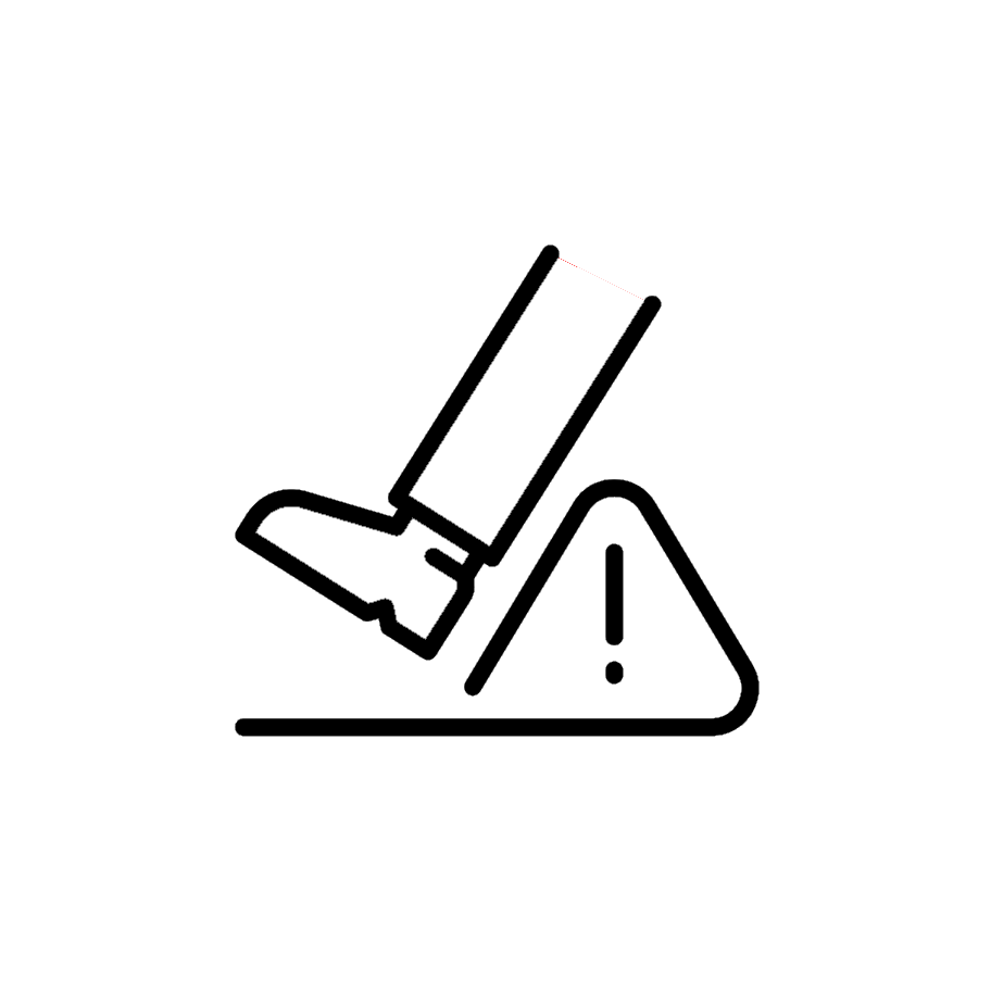 A digital illustration of a smartphone on an angled stand with an exclamation point inside a triangle, indicating caution or alert.