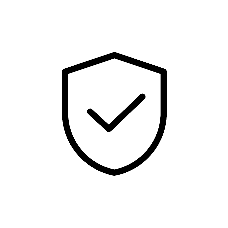 A digital illustration of a shield with a check mark, symbolizing security or protection.