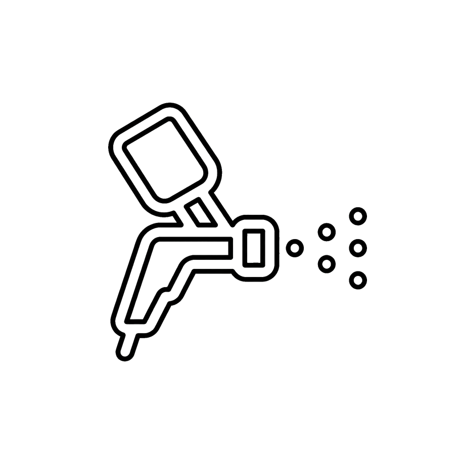 Illustration of a cordless power drill with small circles representing drill bits or screws.