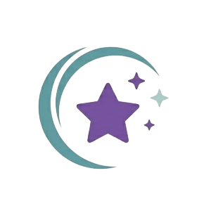 teal and purple stars