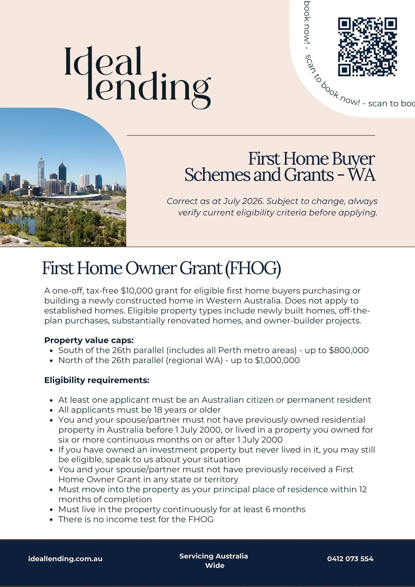 WA First Home Buyers Fact Sheet