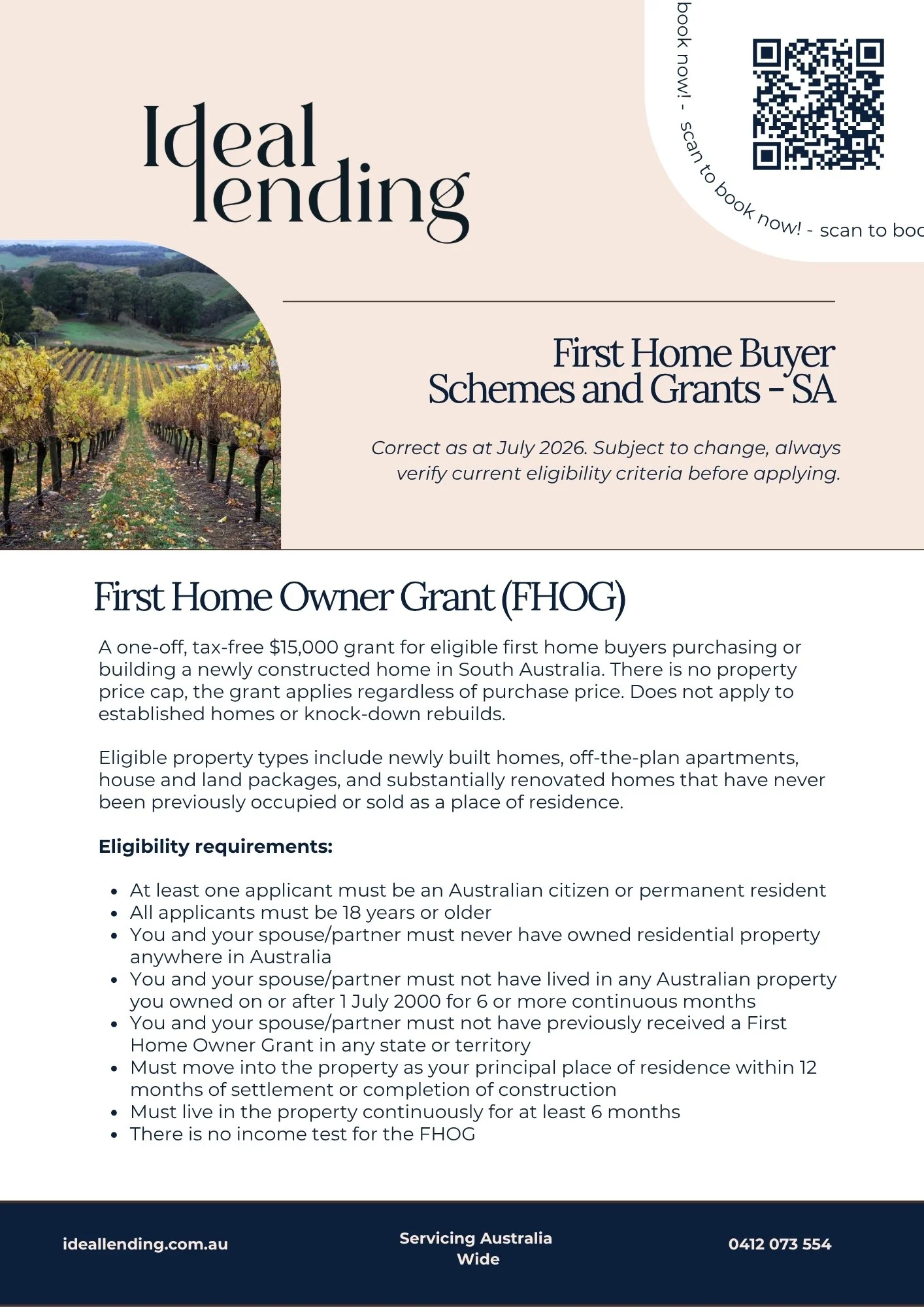 SA First Home Buyers Fact Sheet