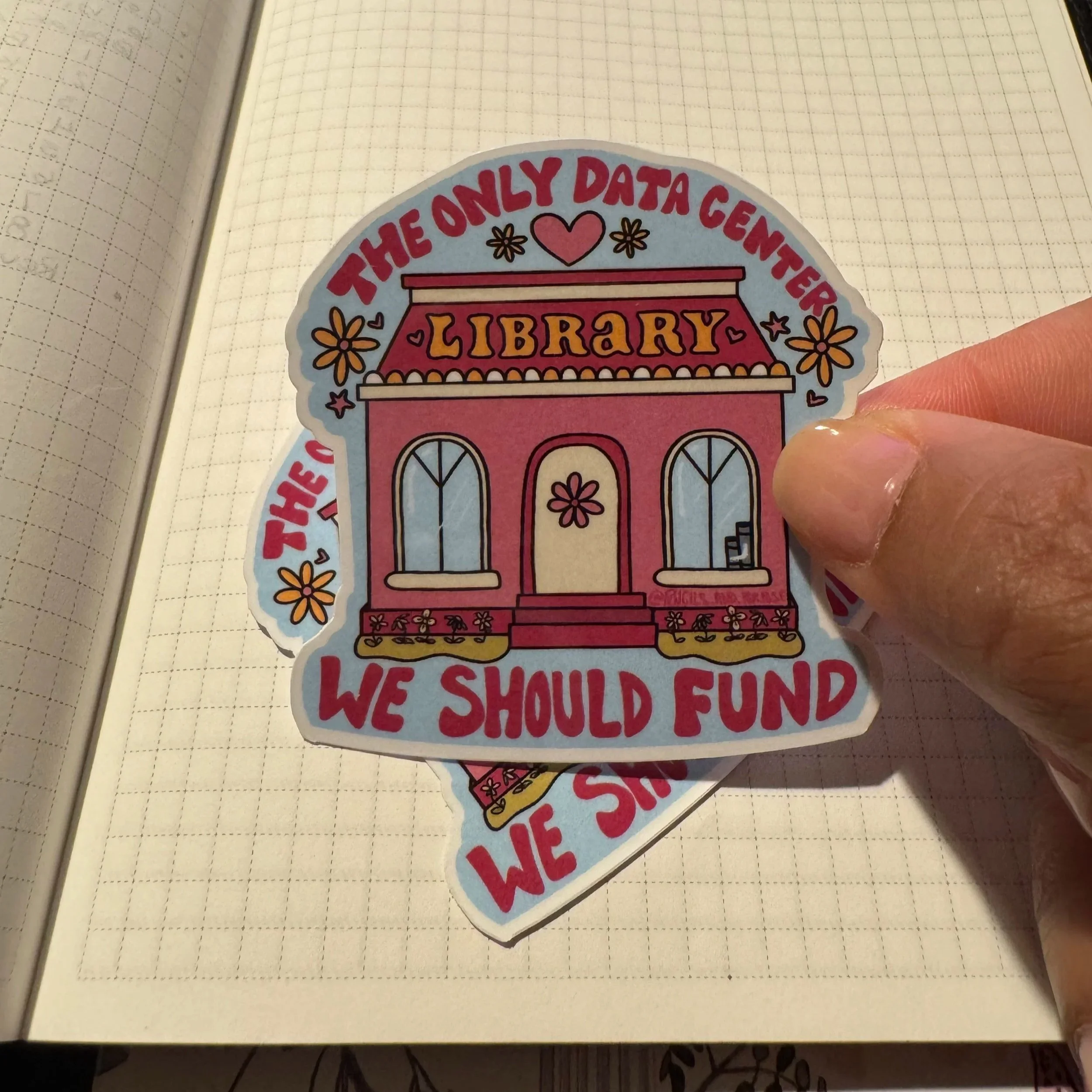 Pencils and Purpose The only data center we should fund library sticker