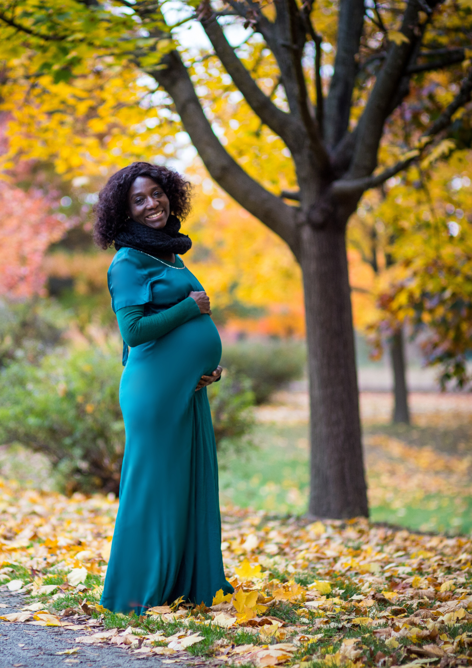 Jamila Gubbels during pregnancy, reflecting the connection between birth, transition, and end-of-life care.