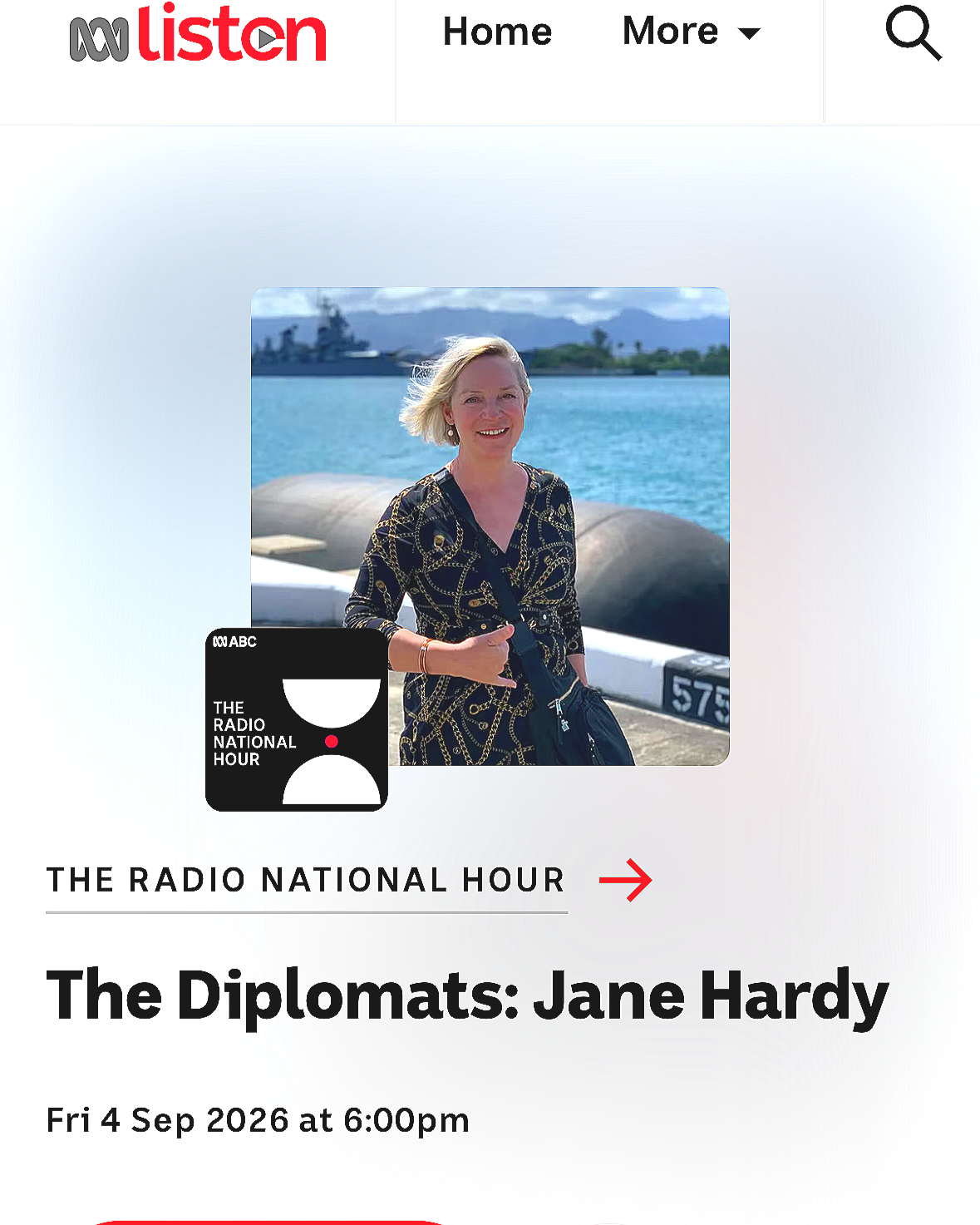 ABC RN ‘Radio national hour’ tracey holmes