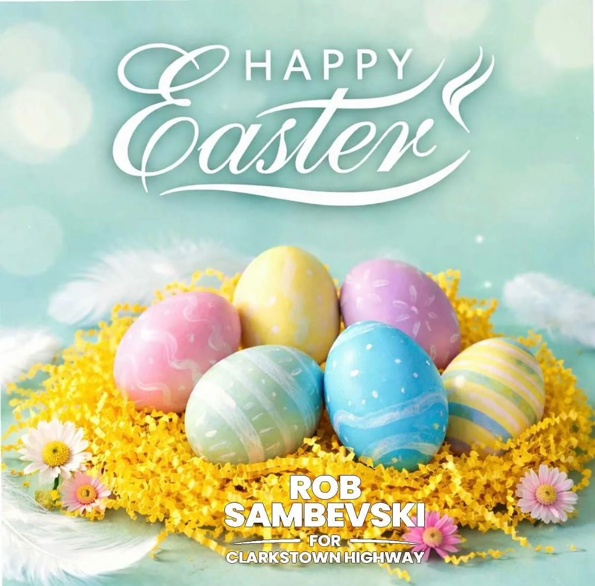 Happy Easter! Wishing you and your family a wonderful day filled with joy and peace.