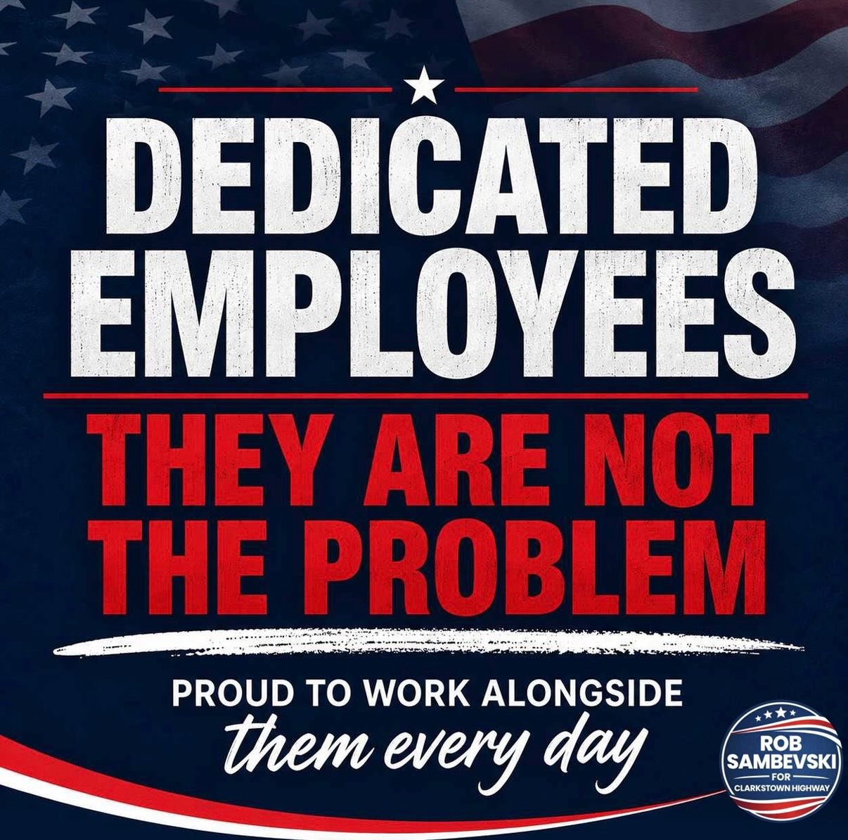 Over the last 13 years, I have had the opportunity to work alongside the great employees of the Clarkstown Highway Department.

Every day I see our dedicated employees who care about this town and take pride in what they do, out on the roads and help