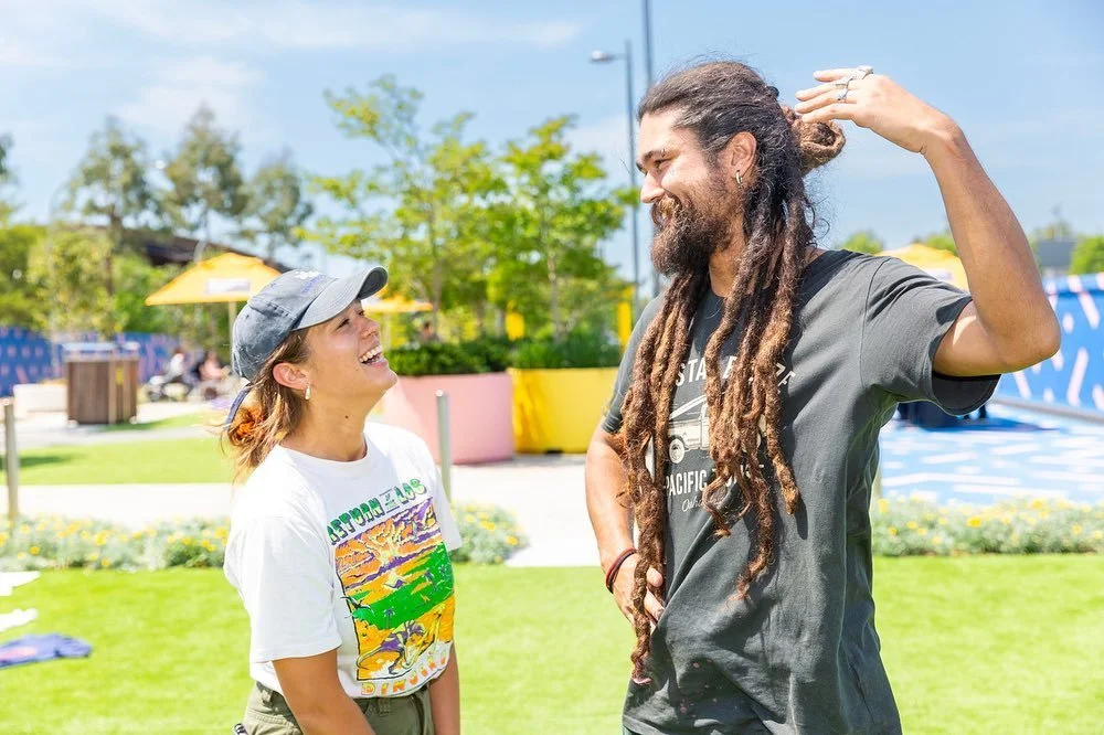 We cant wait to show you the final design for Pocket Park!! You can catch Zo and Zee in Bella Vista from late Nov through Dec, painting this gorgeous mural as the summer saunters in and the air hums with cicadas and community chit chat! We love a yar