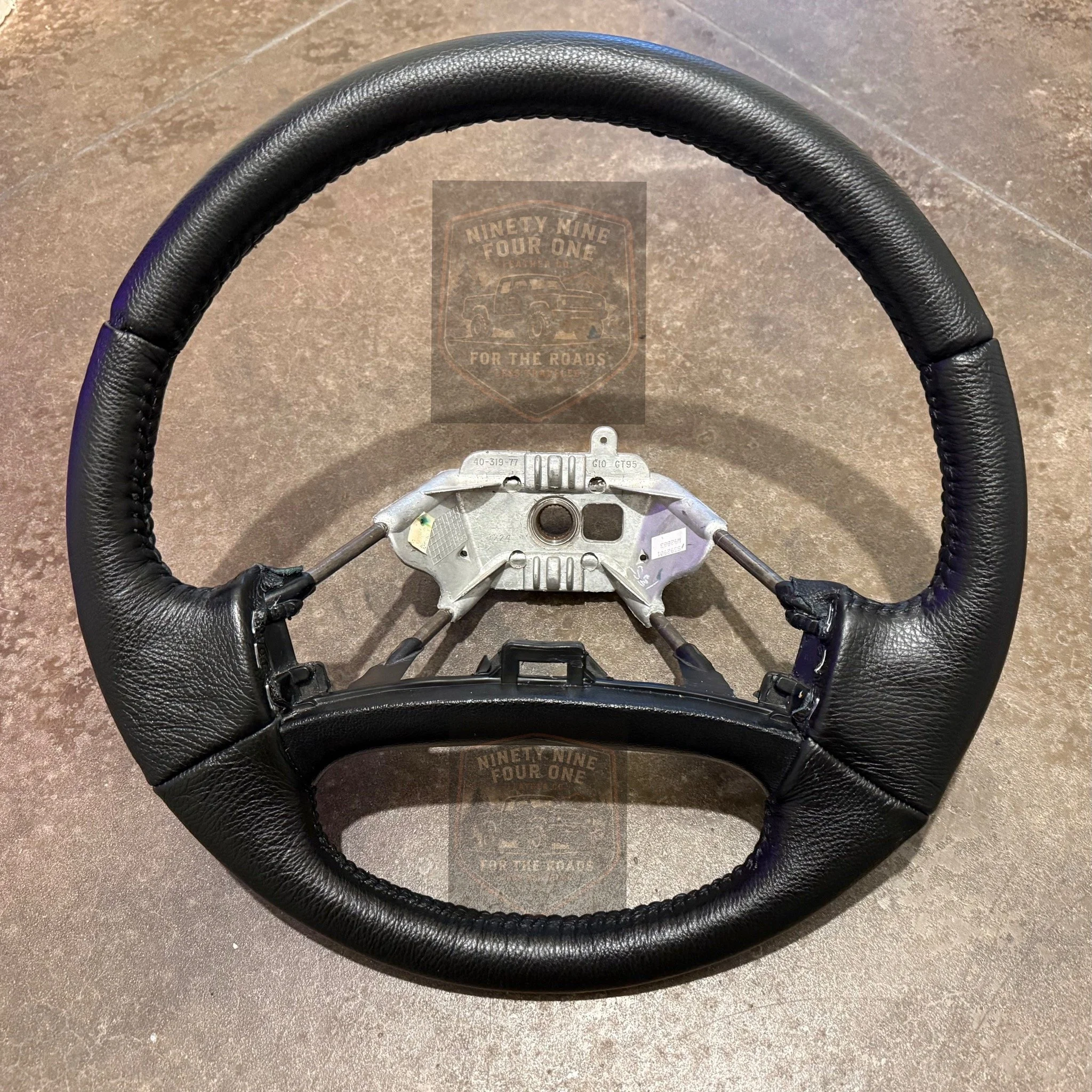 1992-1997 F-Series Steering Wheel Recovered in Leather | Made in Texas USA | F150 F250 F350 Bronco