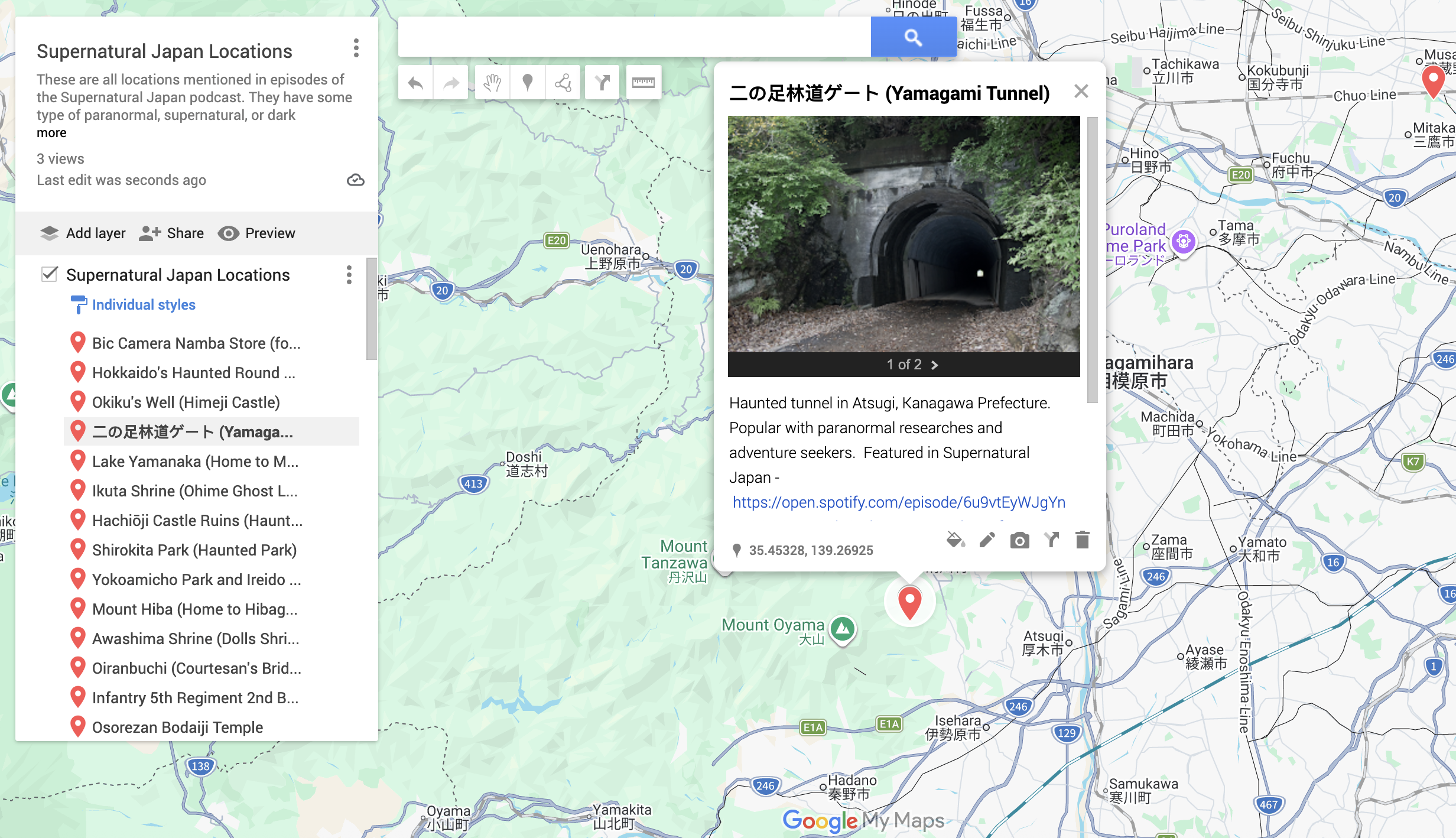 Supernatural Sites in Japan