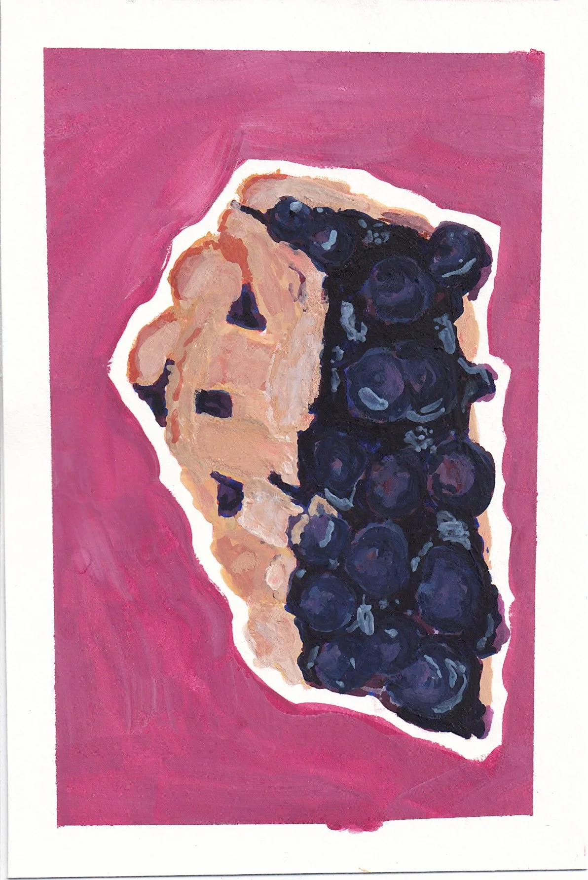 Blueberry Pie (4x6) Original Painting