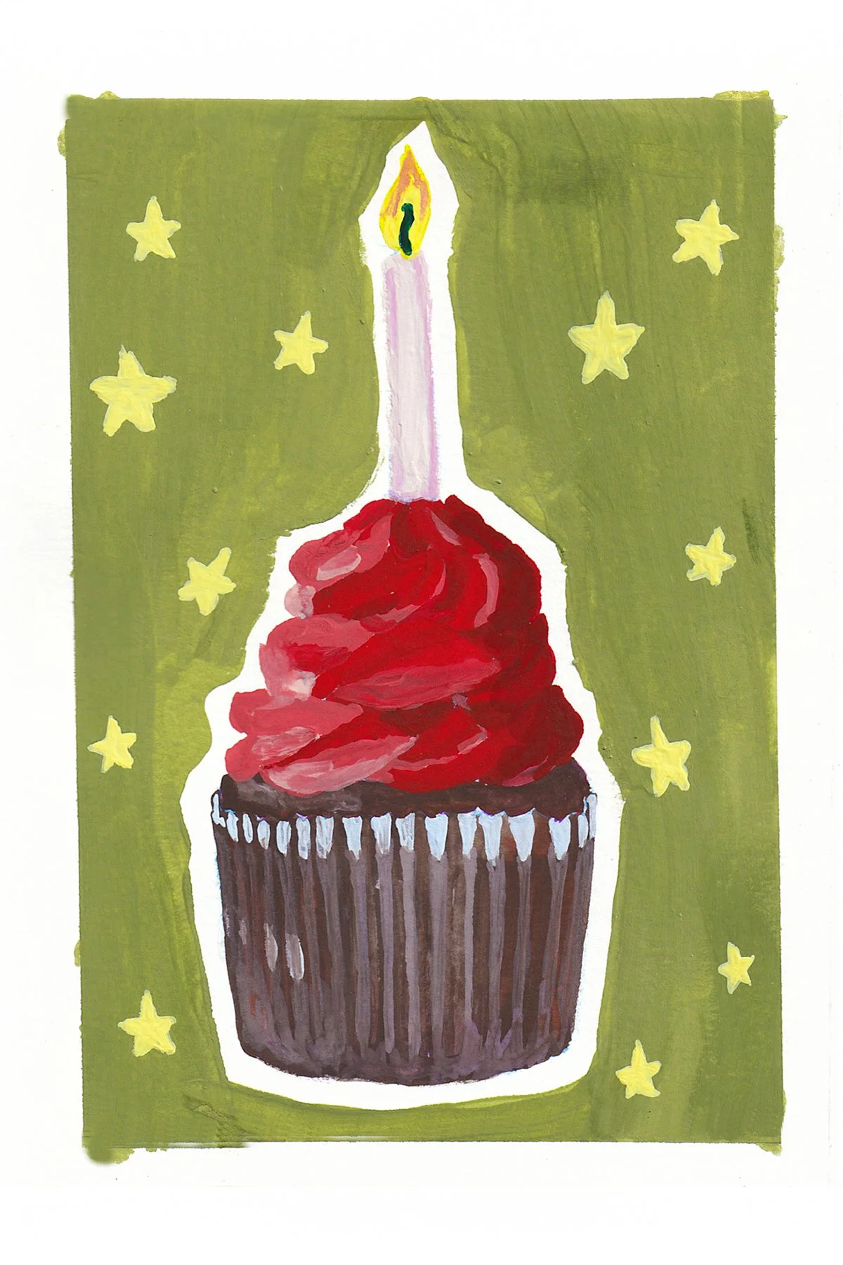 Not Red Velvet Birthday Cupcake Print