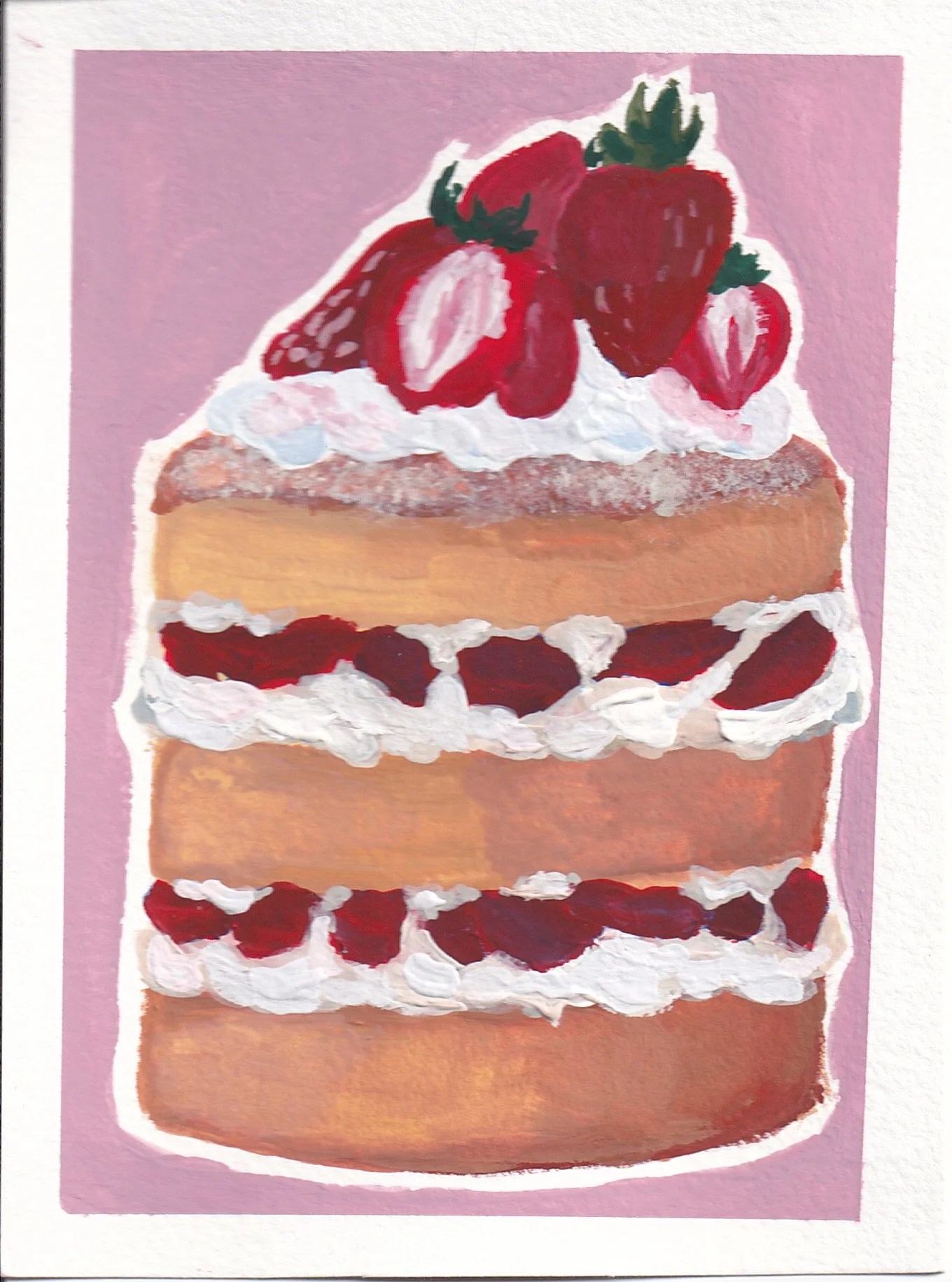 Strawberry Shortcake (6x4.5) Original Painting