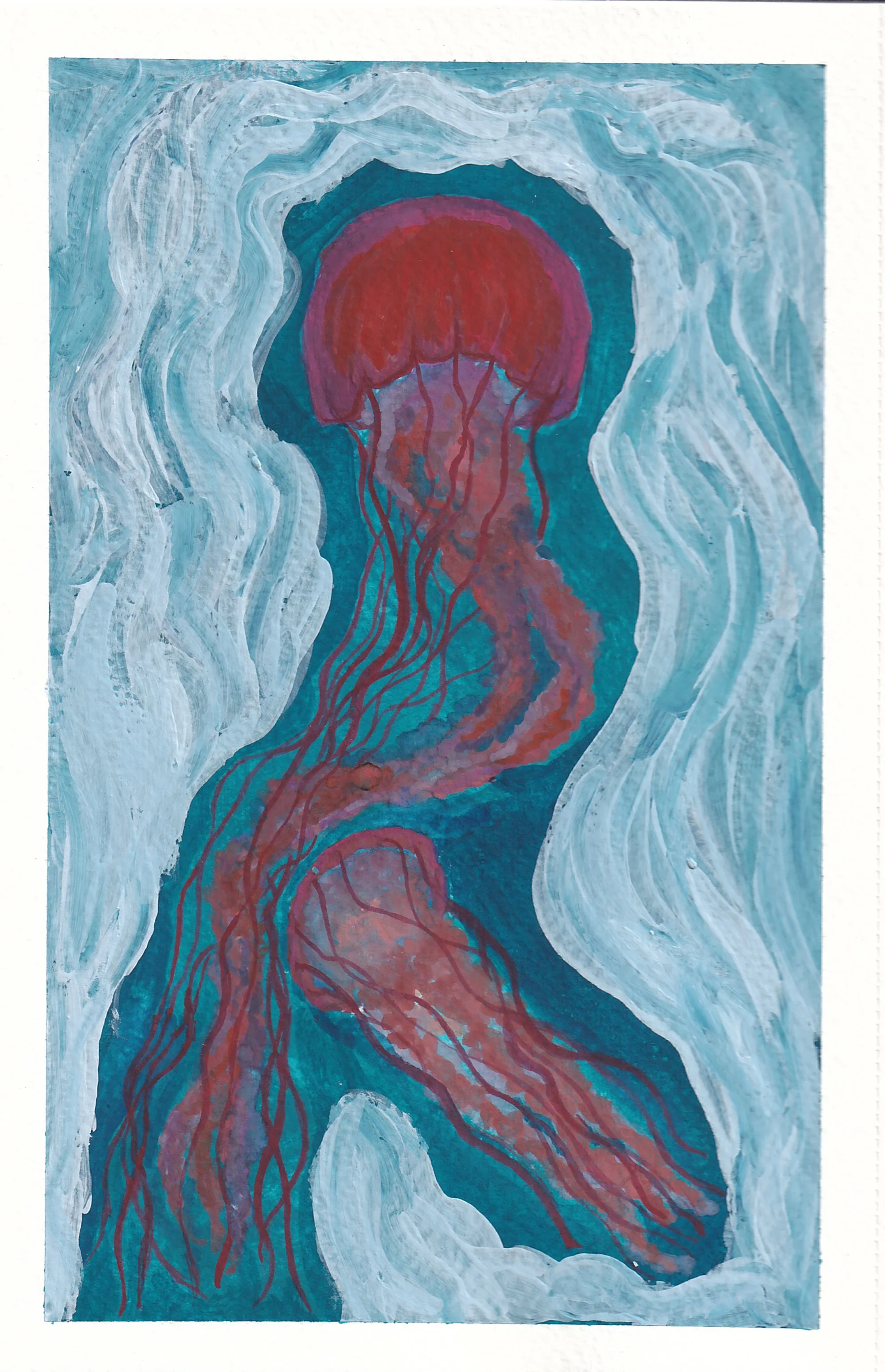 Arctic Jellyfish (8.5x6.5) Original Painting