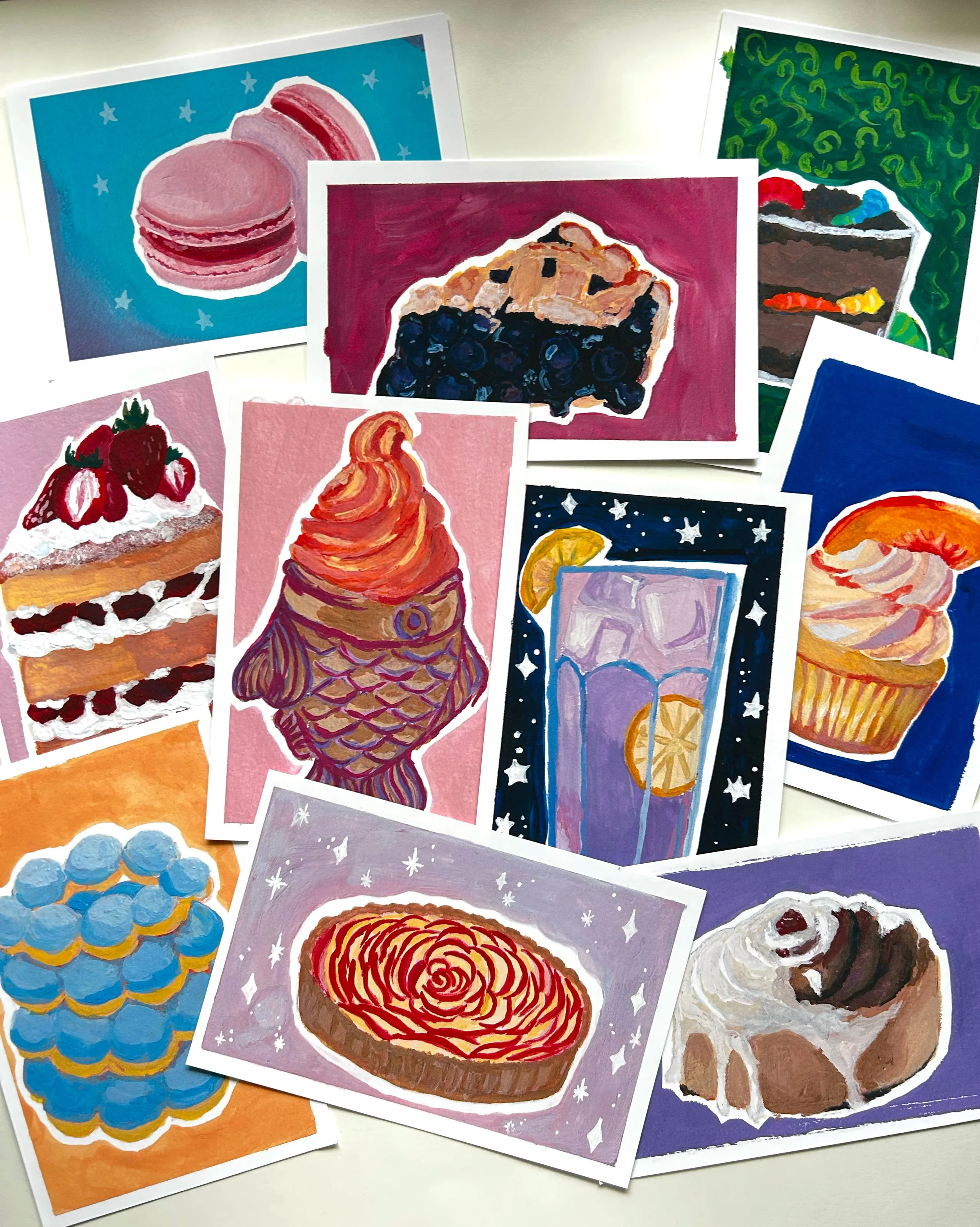Homemade Treats Postcard Set w/ Sticker Sheet