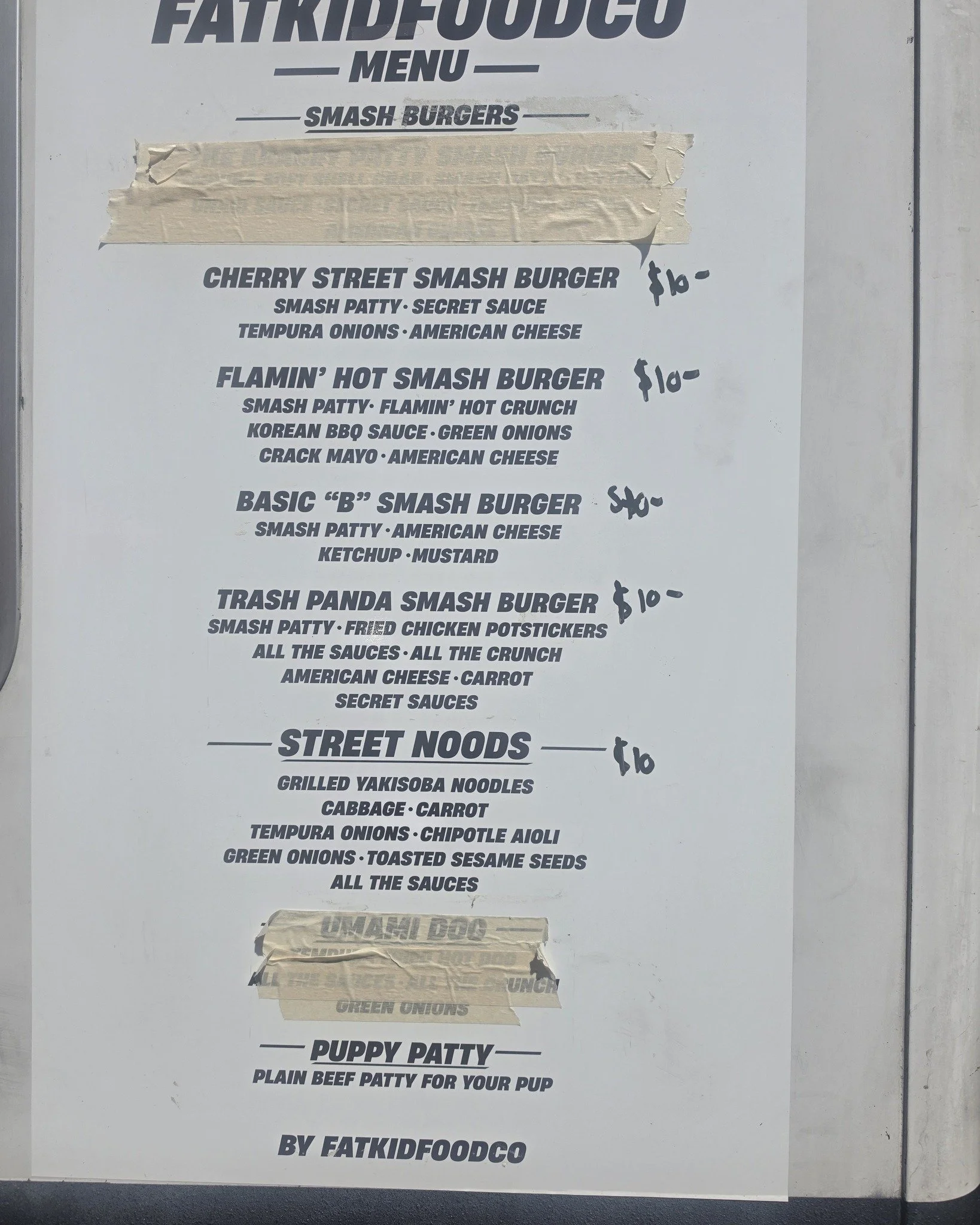 Menu for today!
