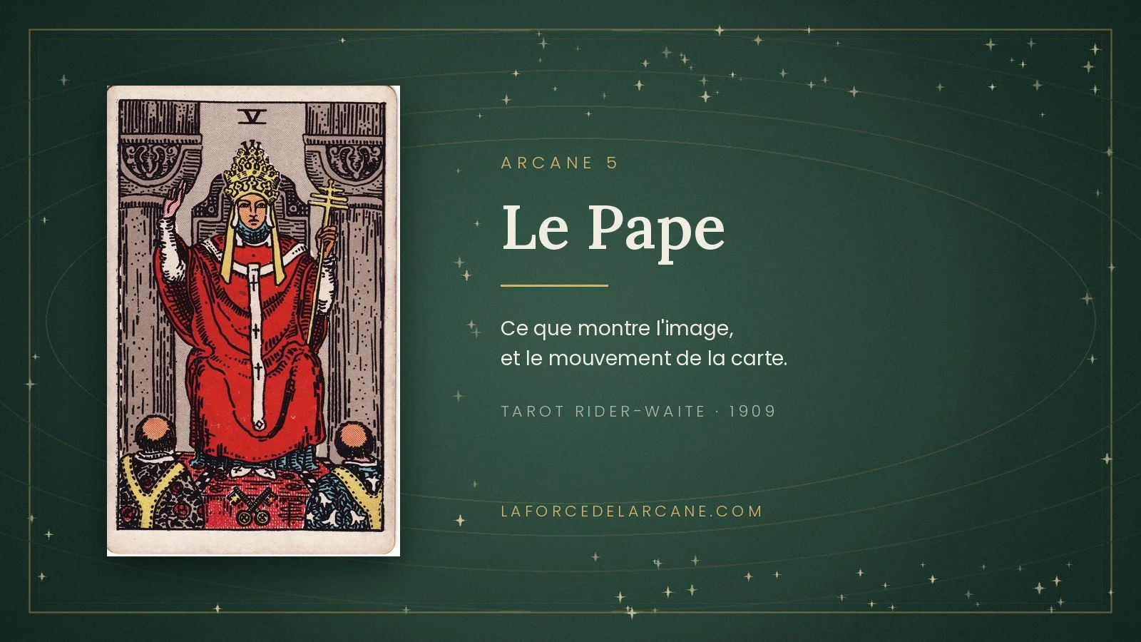 Le Pape dans le tarot Rider-Waite : comment lire la carte