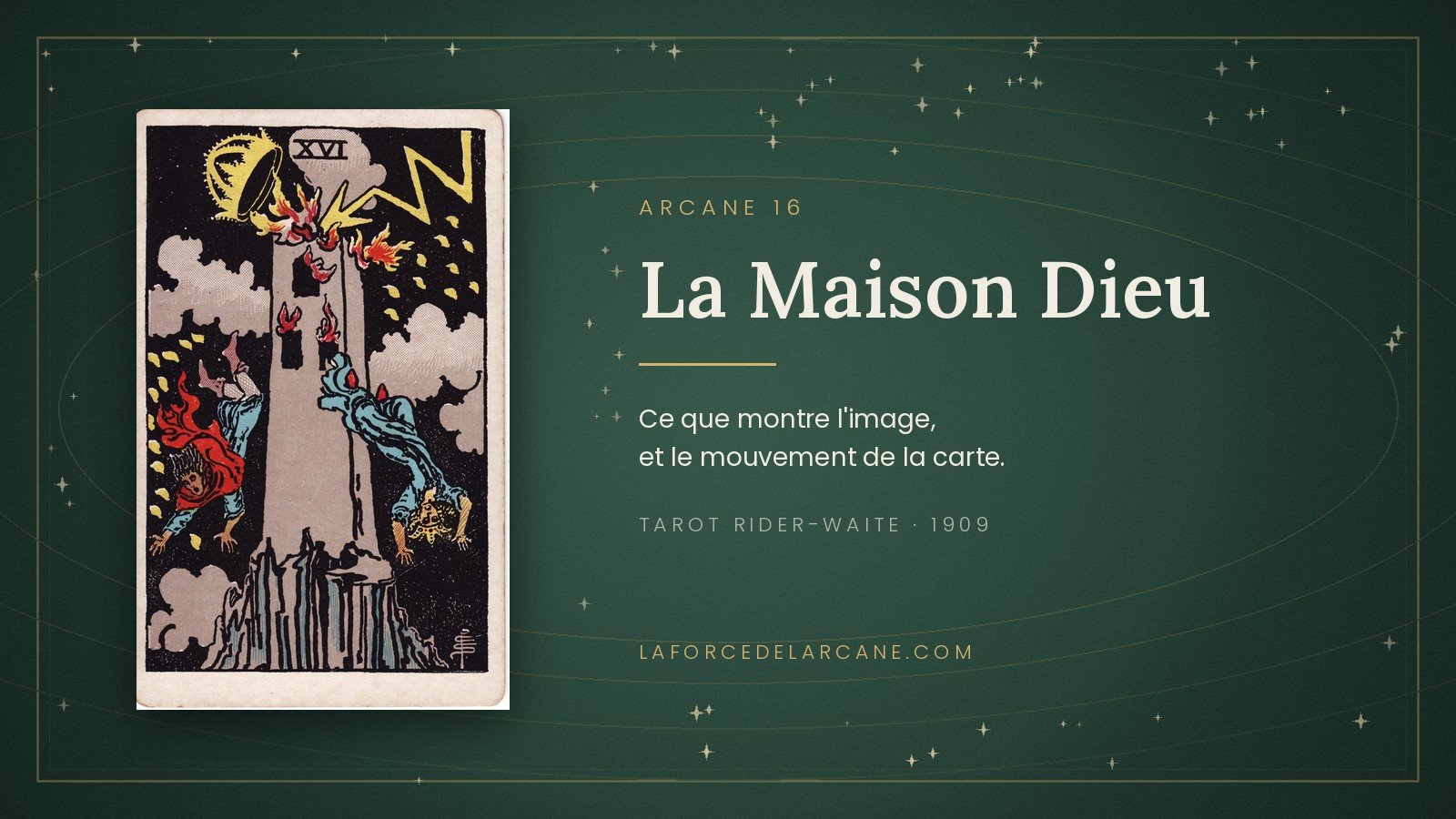 La Maison Dieu (La Tour) dans le tarot Rider-Waite : comment lire la carte