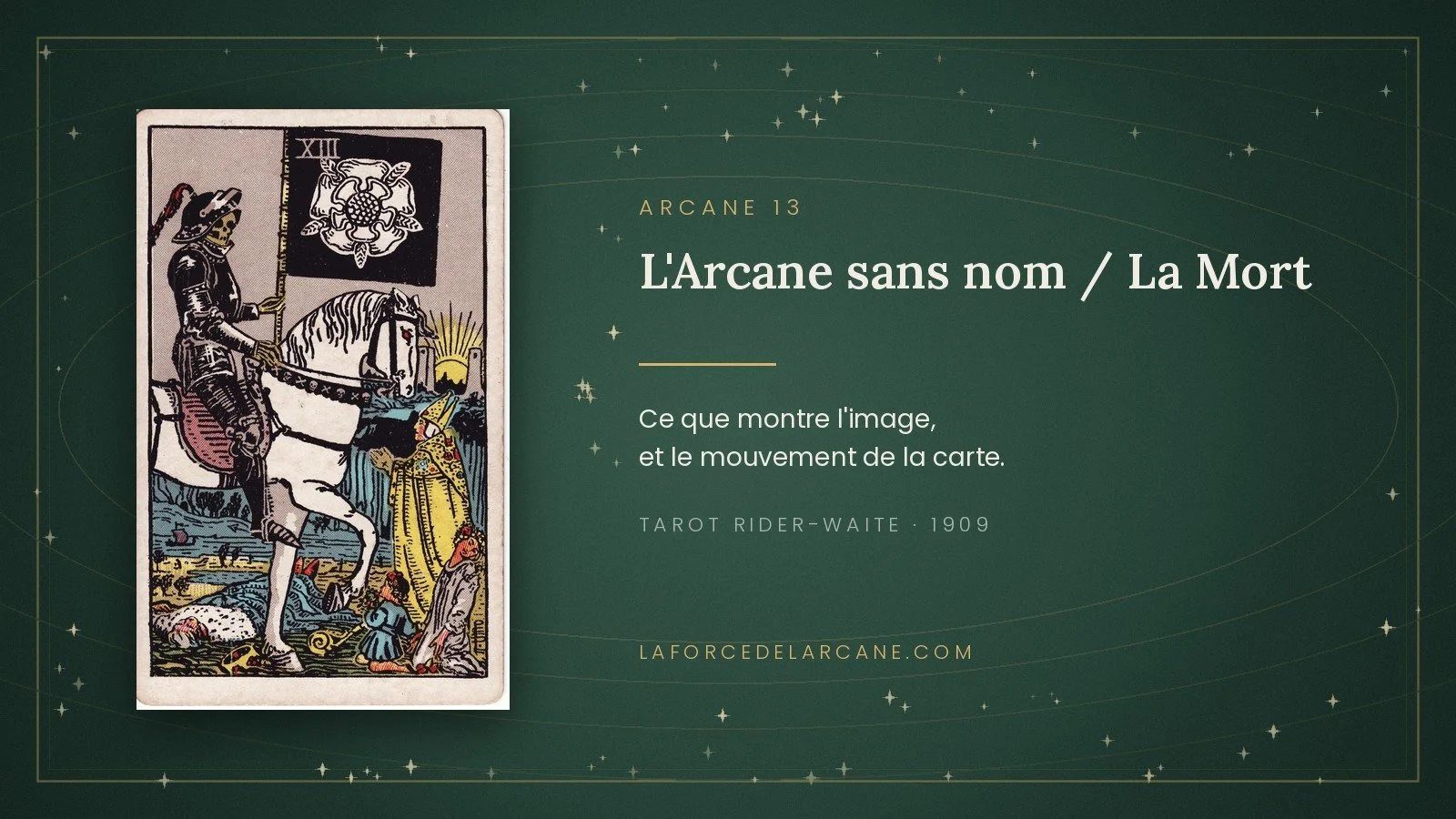 L’Arcane sans nom / La Mort dans le tarot Rider-Waite : comment lire la carte