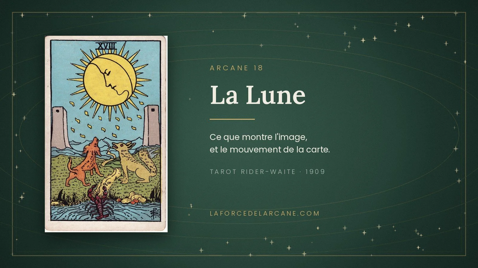 La Lune dans le tarot Rider-Waite : comment lire la carte