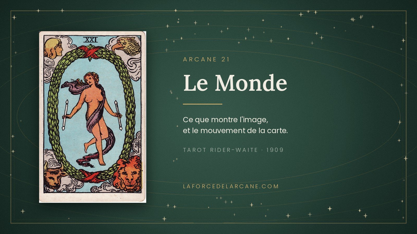 Le Monde dans le tarot Rider-Waite : comment lire la carte