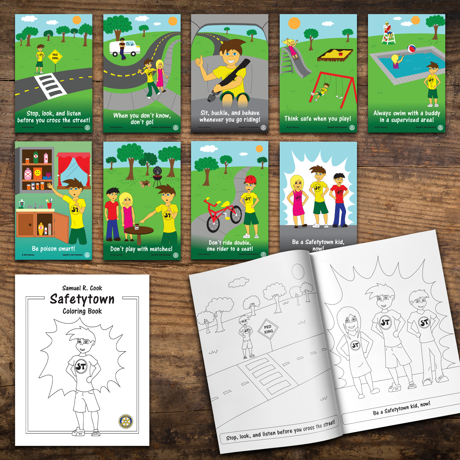 MARIETTA-HARMAR SAFETY TOWN COLORING BOOK + POSTER SET
ADOBE ILLUSTRATOR + INDESIGN | 2015