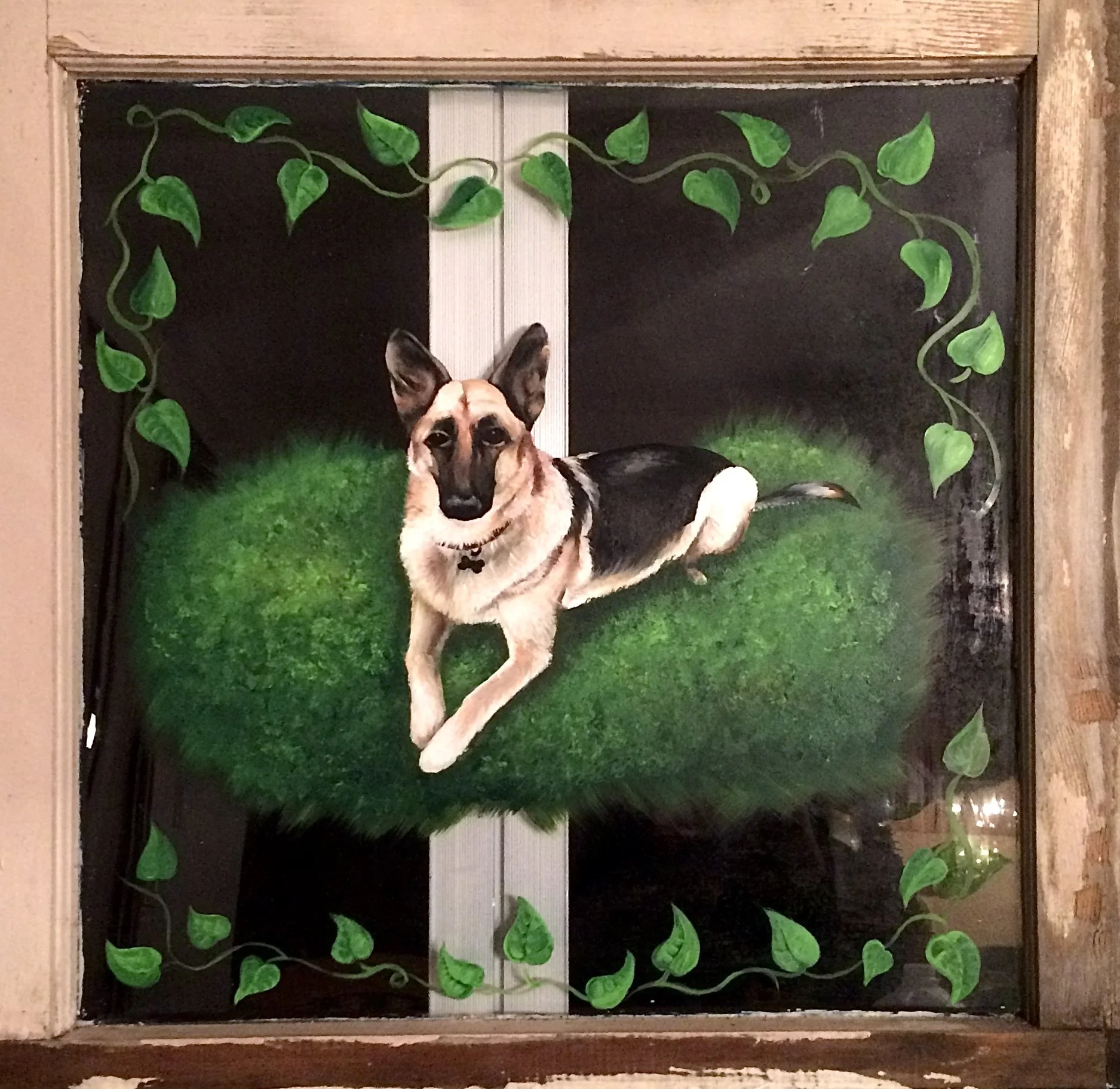 GERMAN SHEPPARD WINDOW
