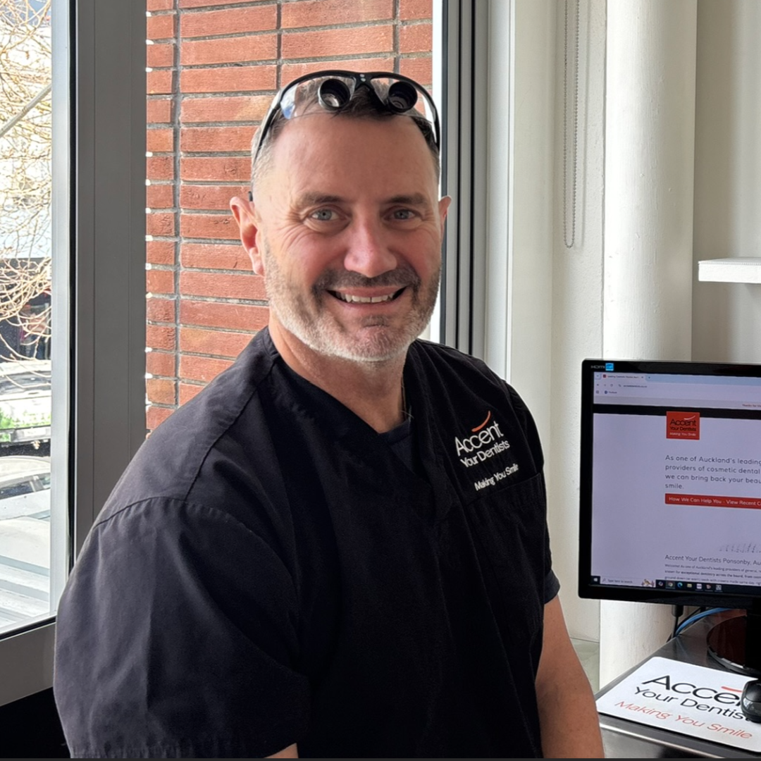 Dr Matt Sumner, Principal Dentist at Accent Your Dentist in Ponsonby, Auckland, providing comprehensive cosmetic and restorative dentistry.