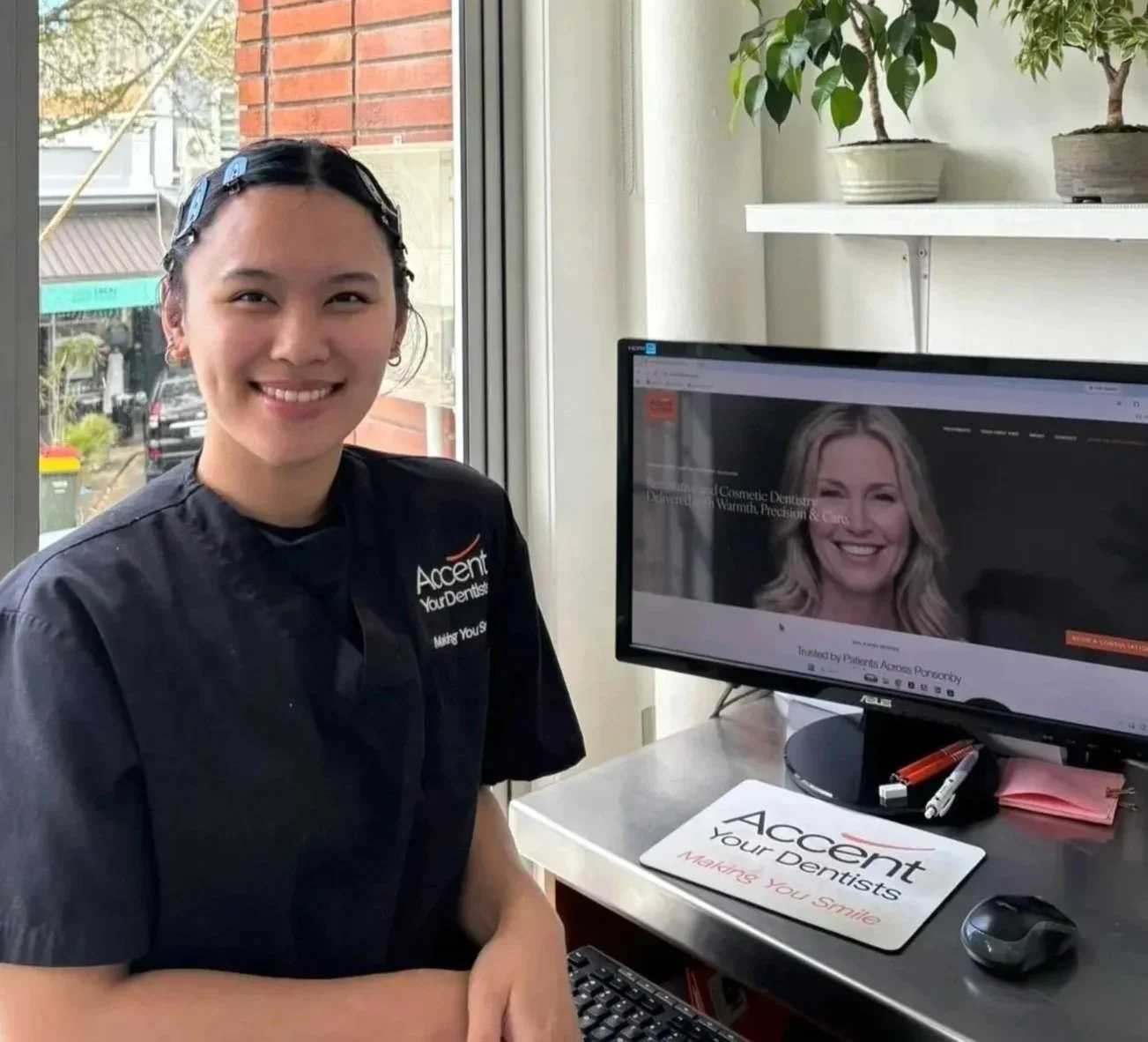 Sofia, dental assistant at Accent Your Dentist in Ponsonby, Auckland, supporting exceptional patient care and clinical excellence.