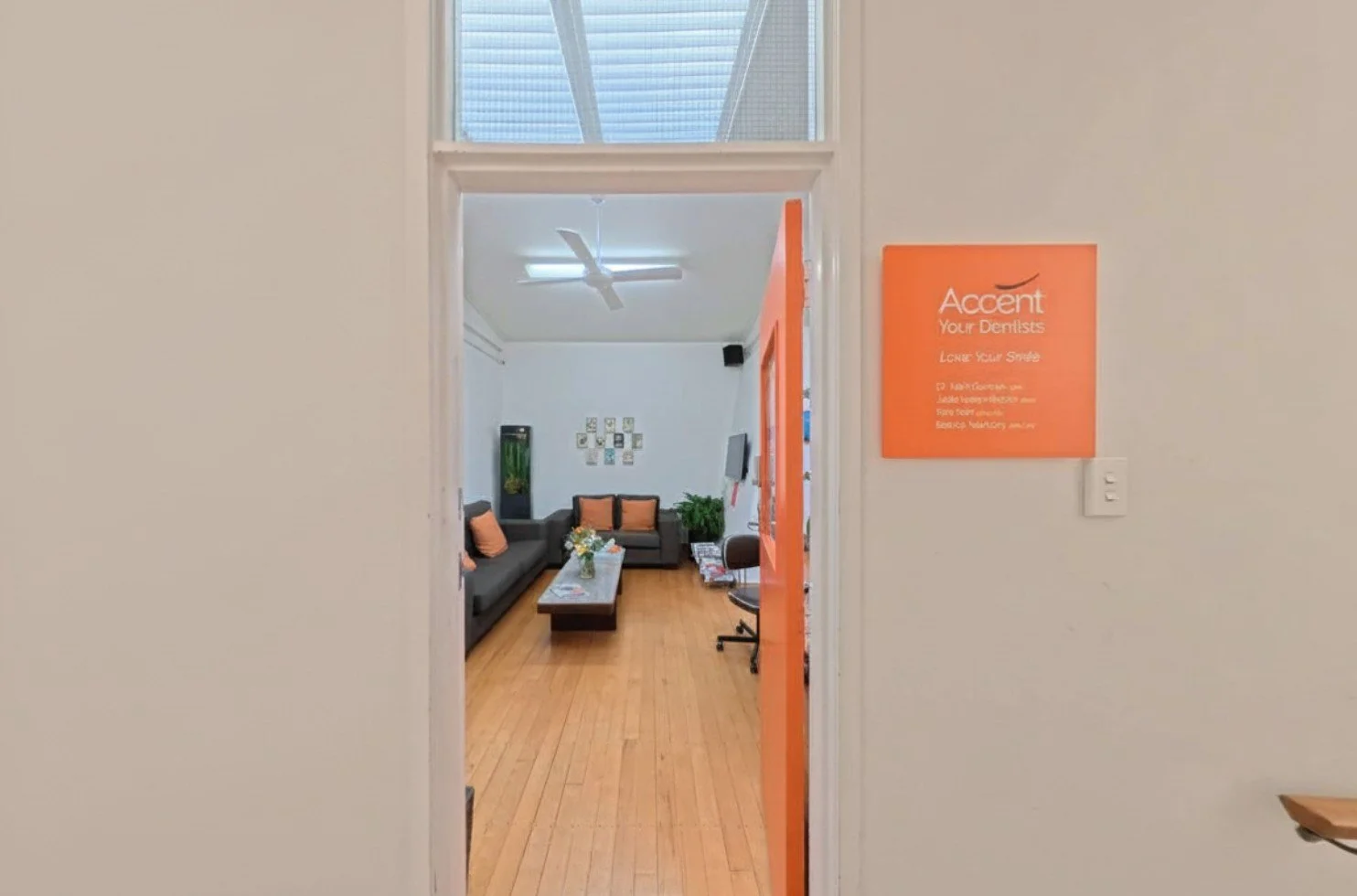Welcoming interior of Accent Dentists, showcasing our boutique dental clinic in Ponsonby, Auckland.