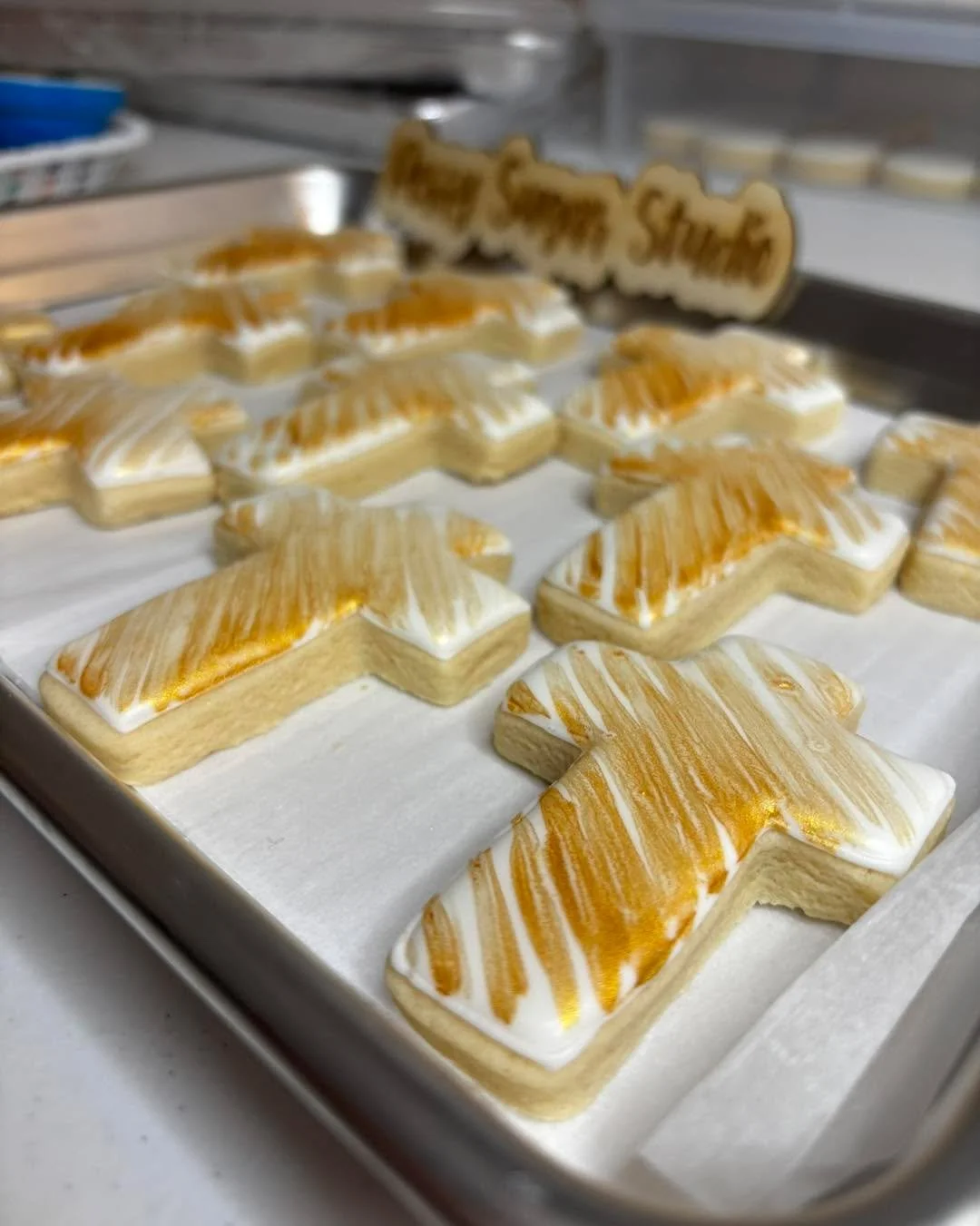 He is Risen ✝️
As a new business owner, it was important to me to include a Cross cookie in my Easter Pre-Sale. I am a proud Christian and that will show in my business as well. All that I have &amp; am, comes from Christ. 

I am a fallen creature in