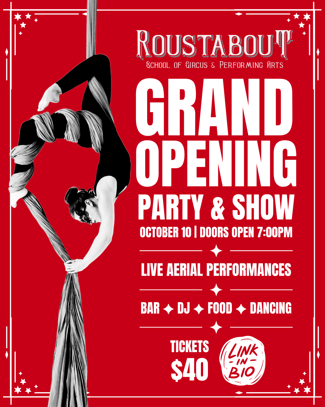 Roustabout School of Circus & Performing Arts: Grand Opening Show & Party