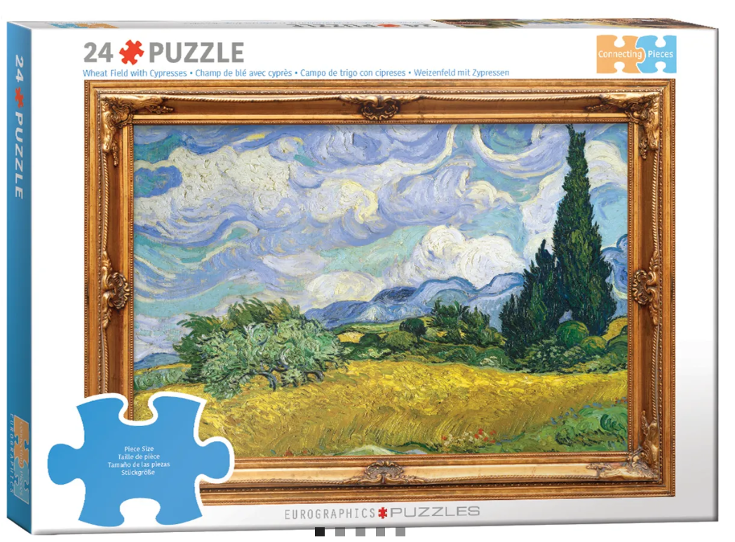 WHEAT FIELD WITH CYPRESSES