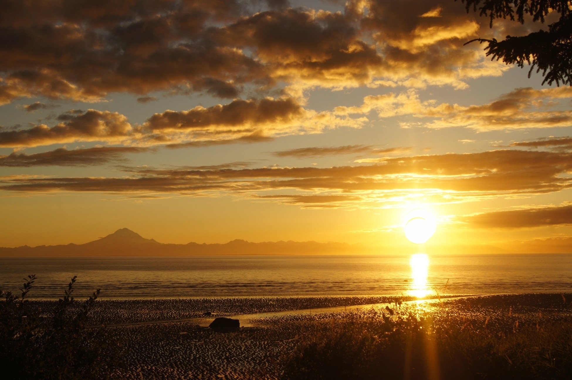 A Cook Inlet Beach on the Kenai Peninsula in Alaska.