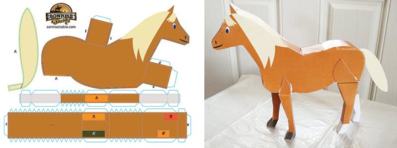 sonrise stable paper horse models
