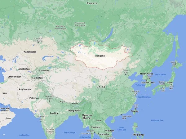 map of Mongolia