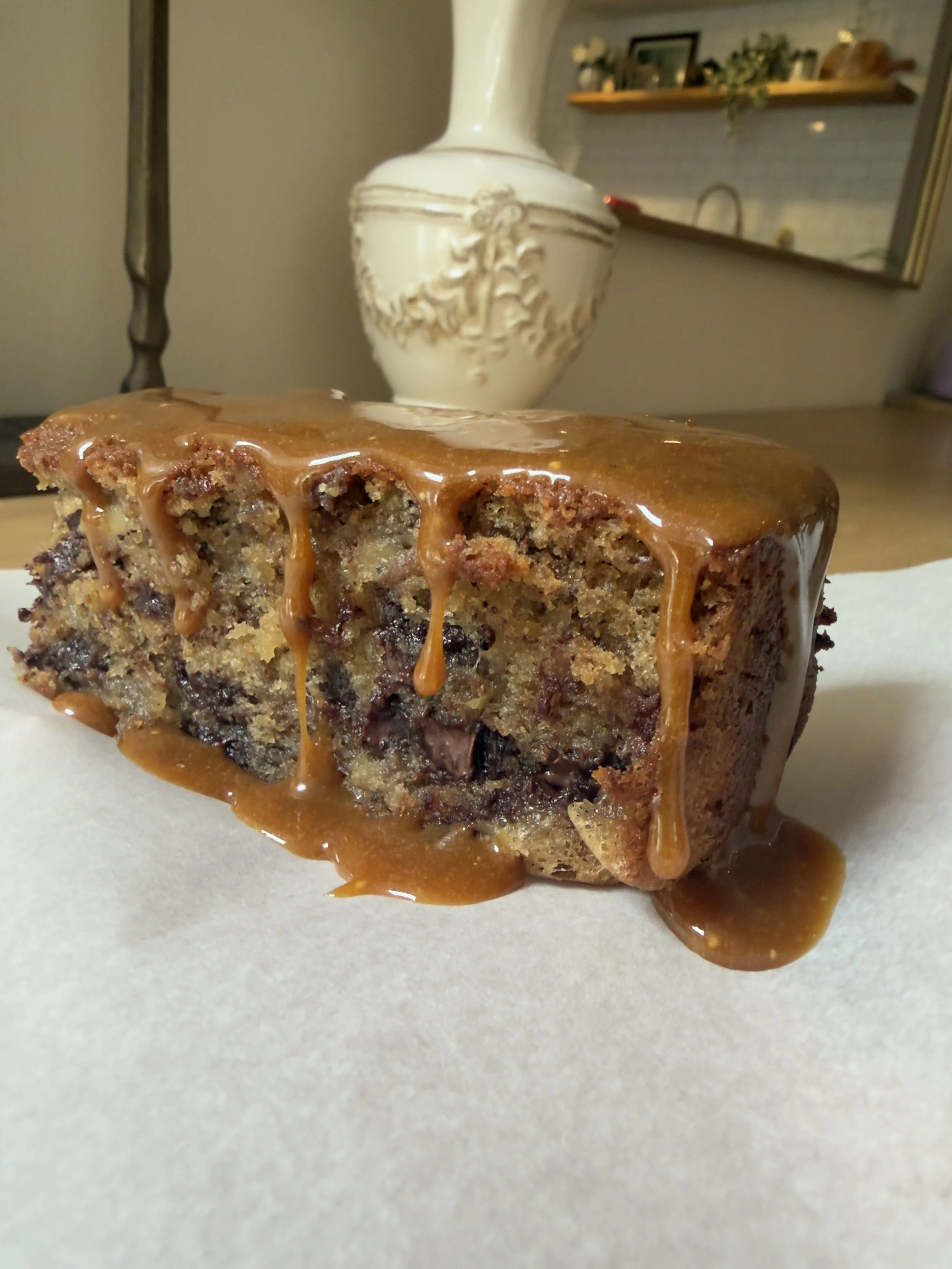 Salted Jaggery Banana Bread Slice