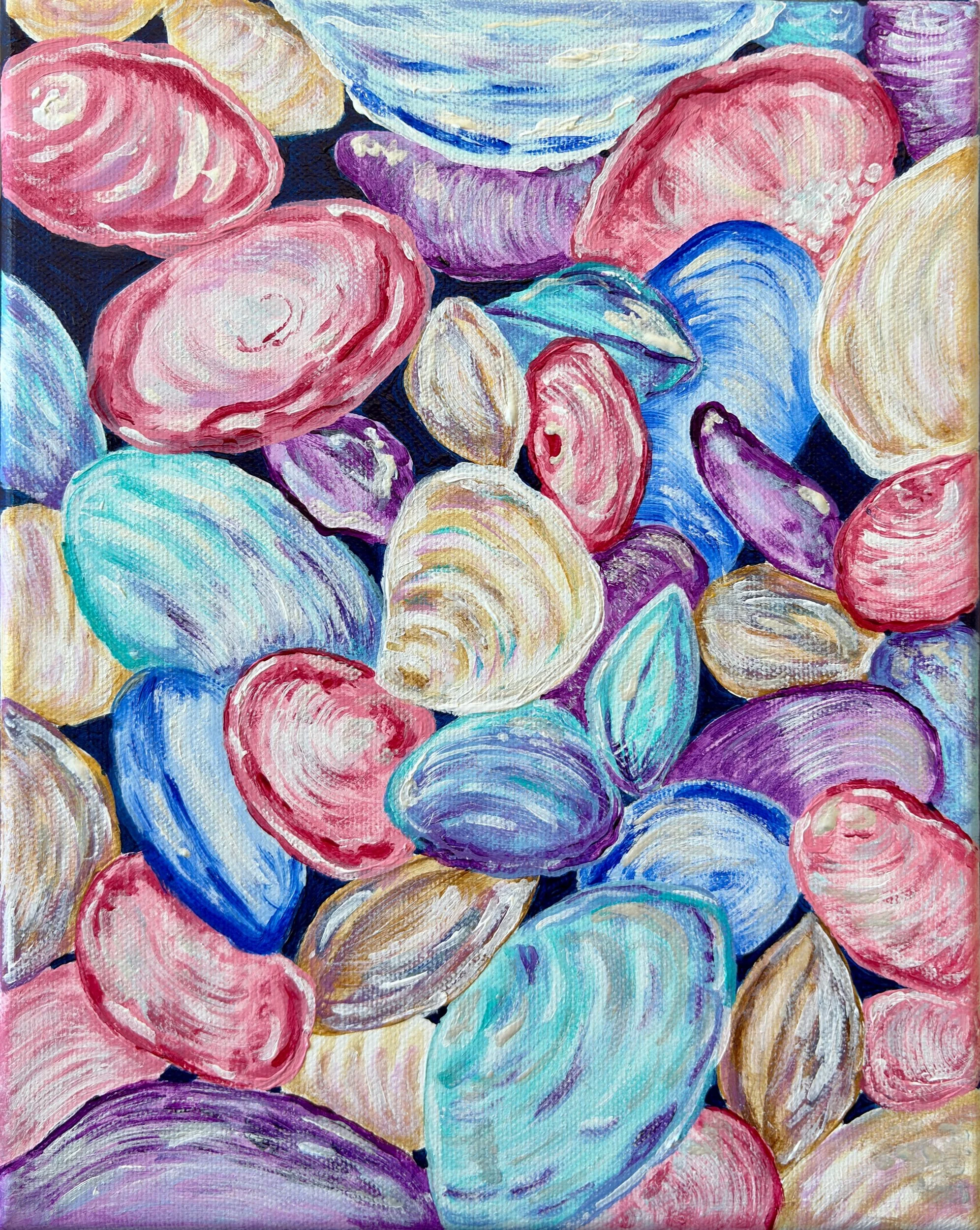 'Mermaid's Keepsakes' 8x10 acrylic on canvas