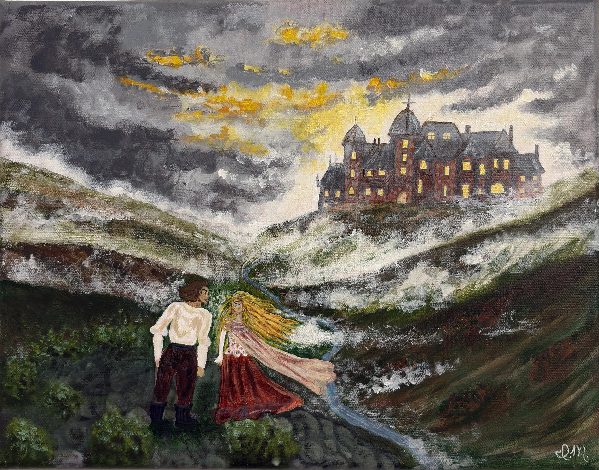 'My Heart is Full of Storms' -  11x14 acrylic on canvas