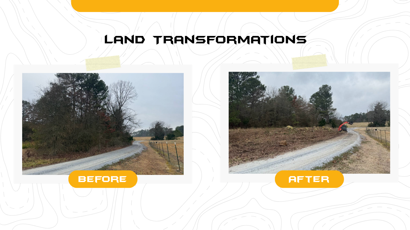tree removal, stump grinding, mulching, land clearing