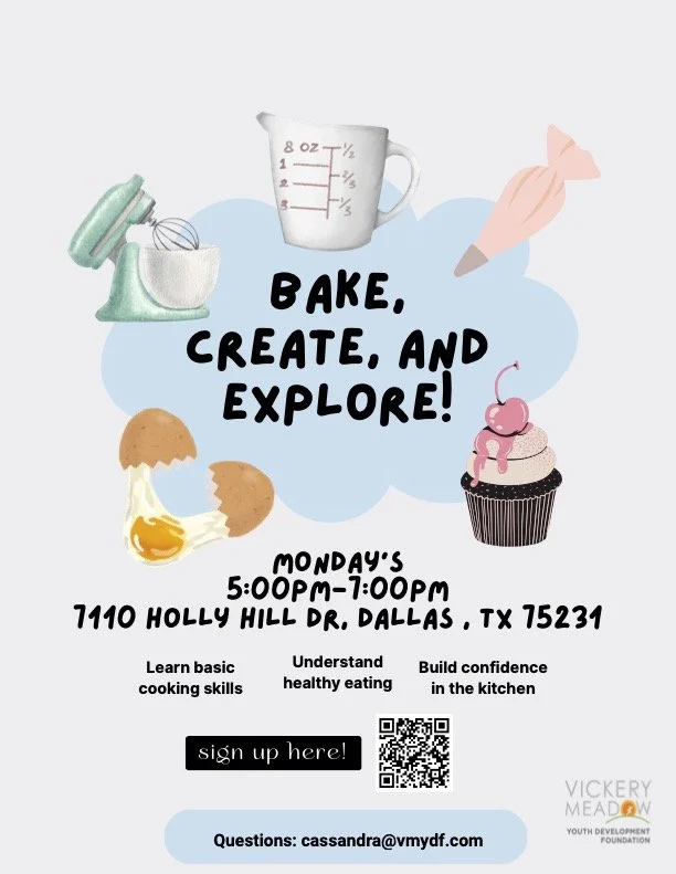Baking Club flyer, Mondays from 5-7pm