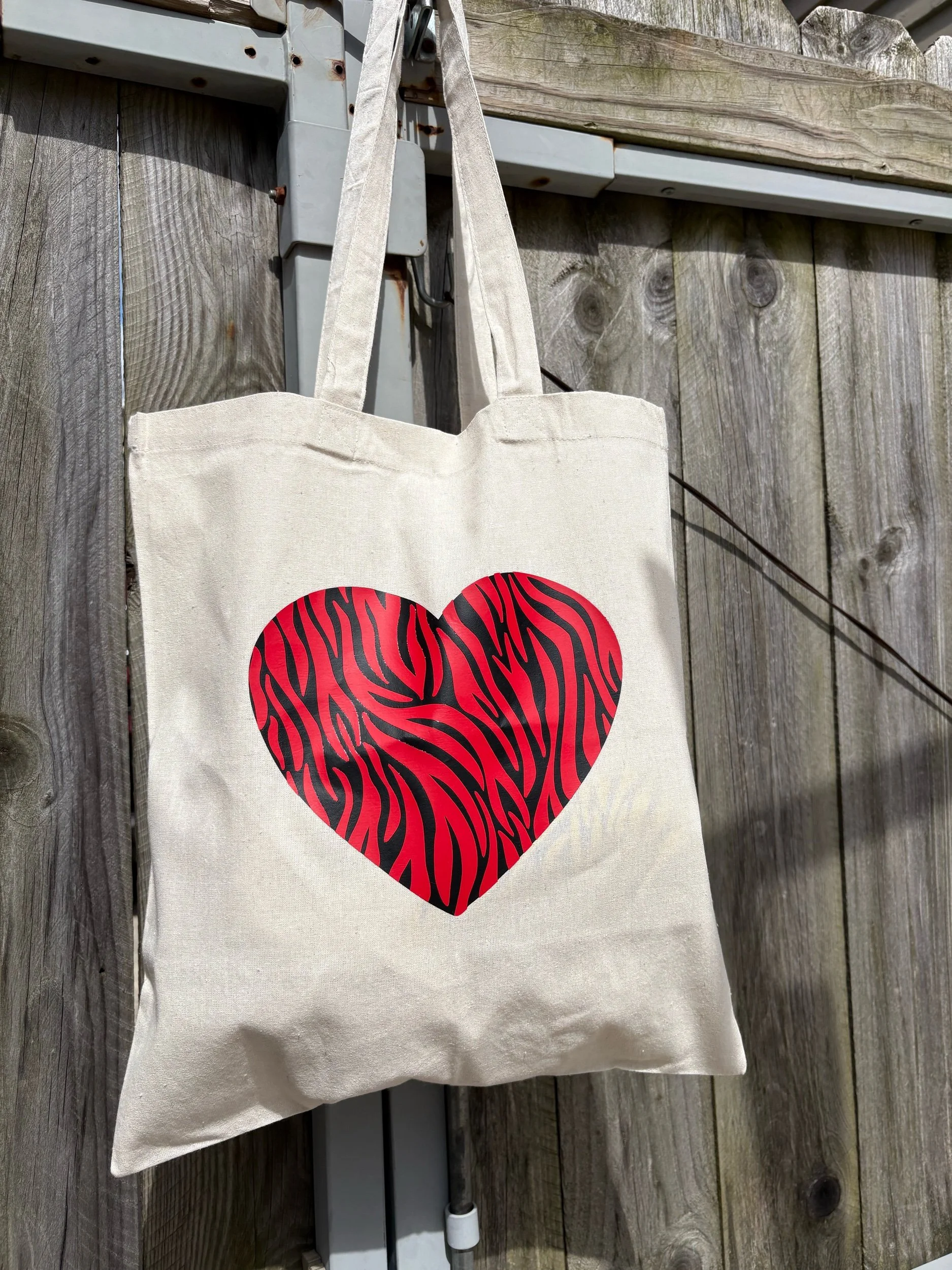 Zubaz Heart Canvas Tote Bag